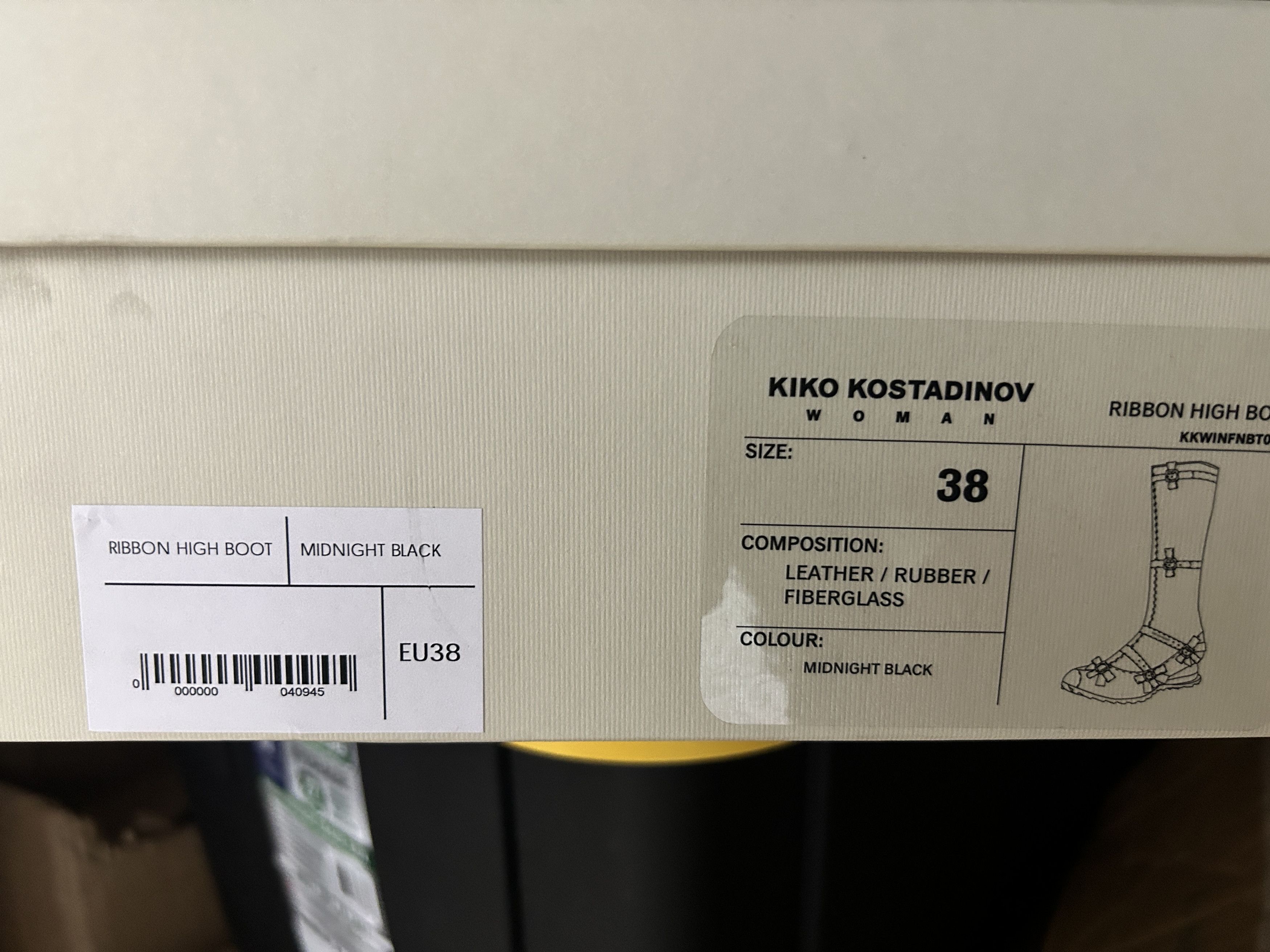 Kiko Kostadinov Kiko Kostadinov RIBBON HIGH BOOT Black Size US 8 / IT 38 - 16 Thumbnail
