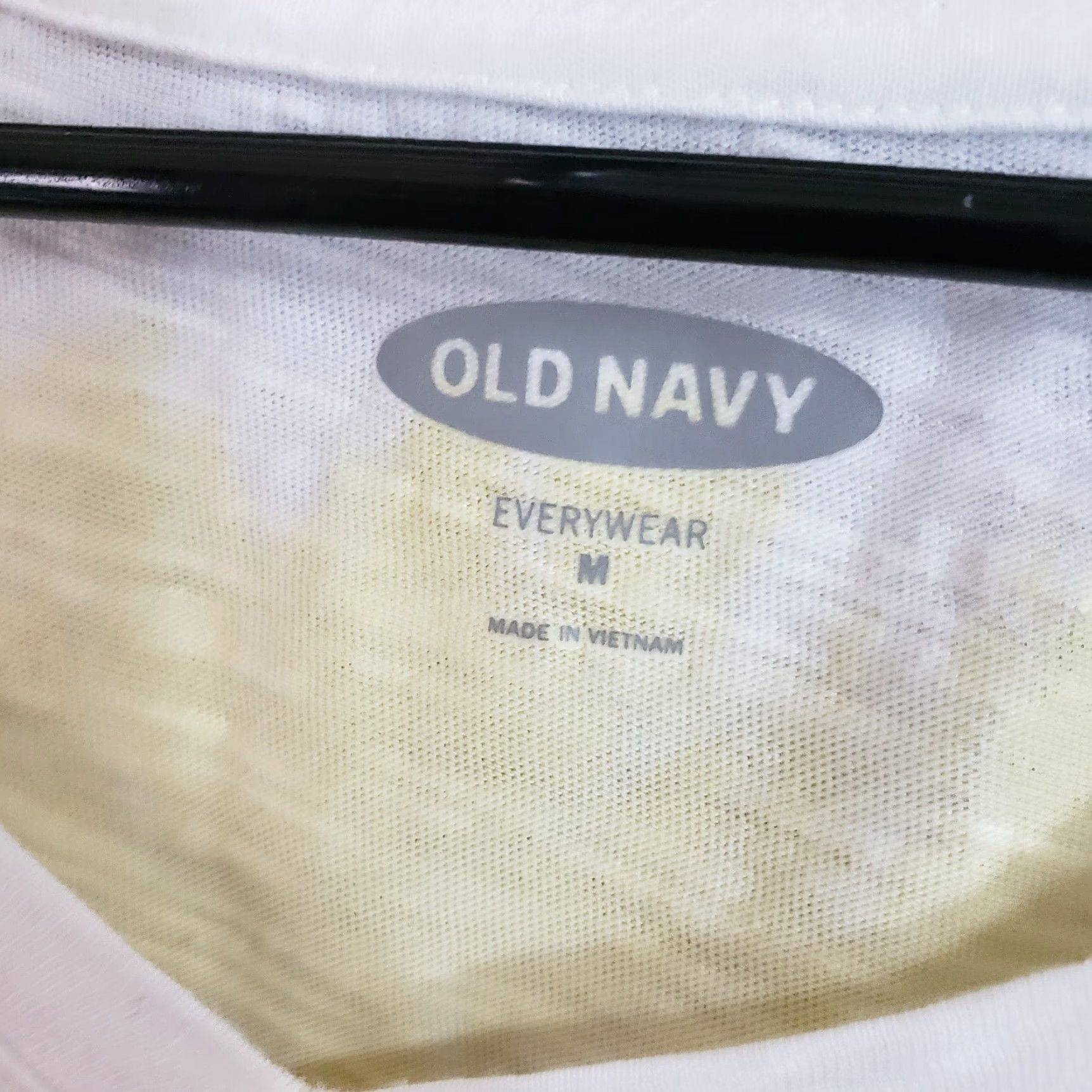 Old Navy Old Navy Womens Everywear Tee Shirt M Short Sleeve Yellow Striped Cotton Xs? Size 32" / US 10 / IT 46 - 6 Thumbnail