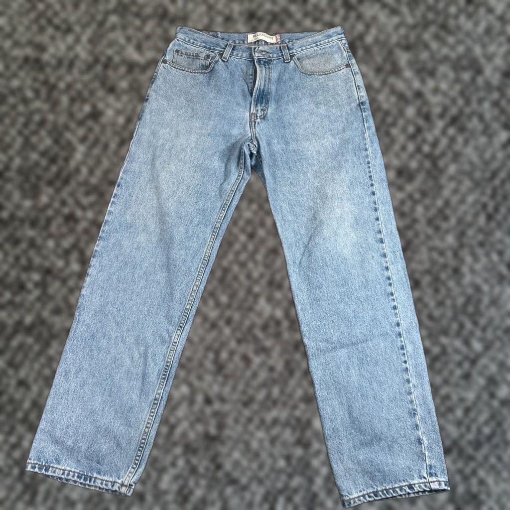 Levi's Levi's 550 Jeans Mens 34x32 Light Wash Cotton Relaxed Fit Straight Distressed Denim Size US 34 / EU 50 - 1 Thumbnail