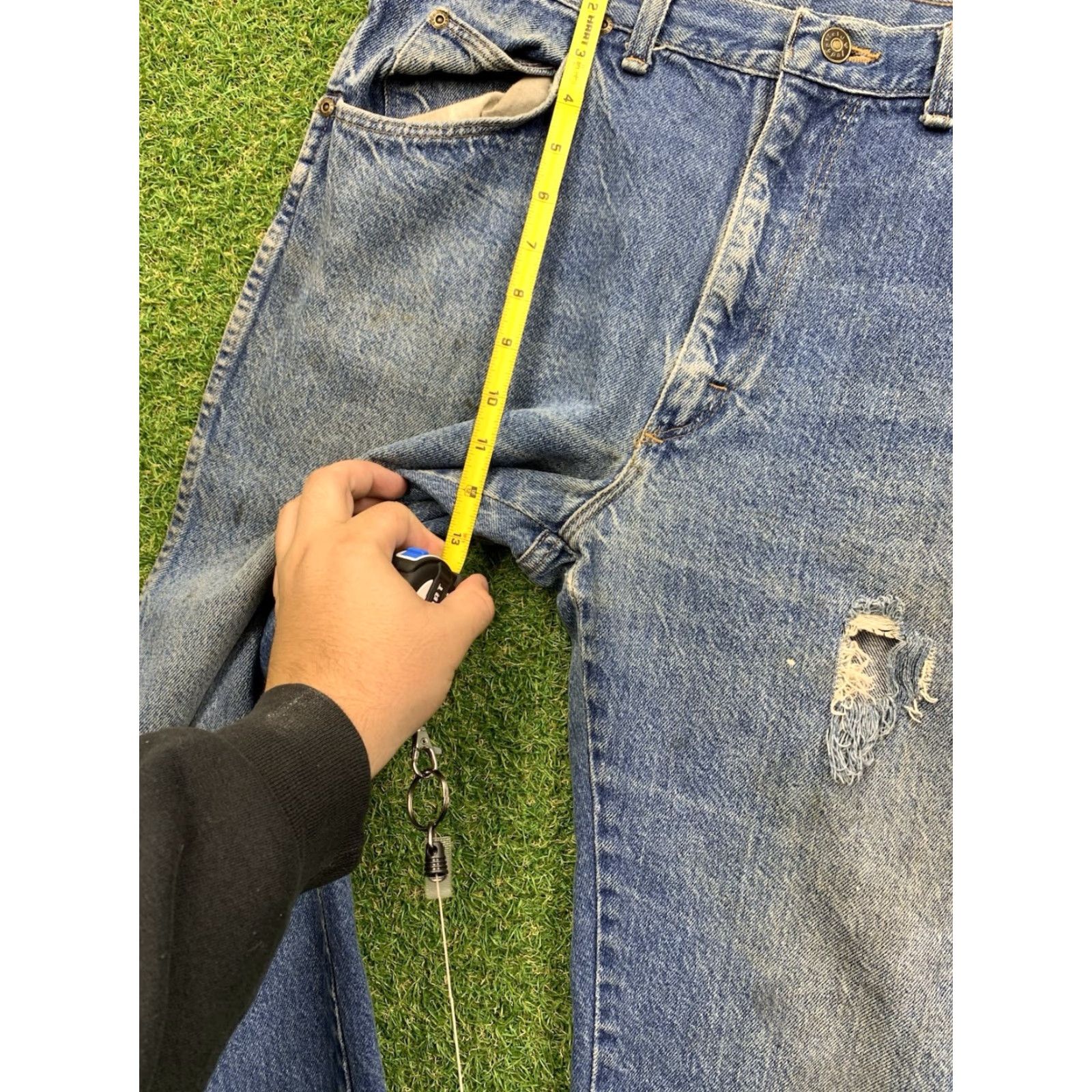 Vintage VINTAGE Sedgefield Jeans Mens 35x32 Denim Blue 5-Pocket Straight Leg Classic Fit 80s Cowboy USA Jeans Mens Size US 35 - 5 Thumbnail