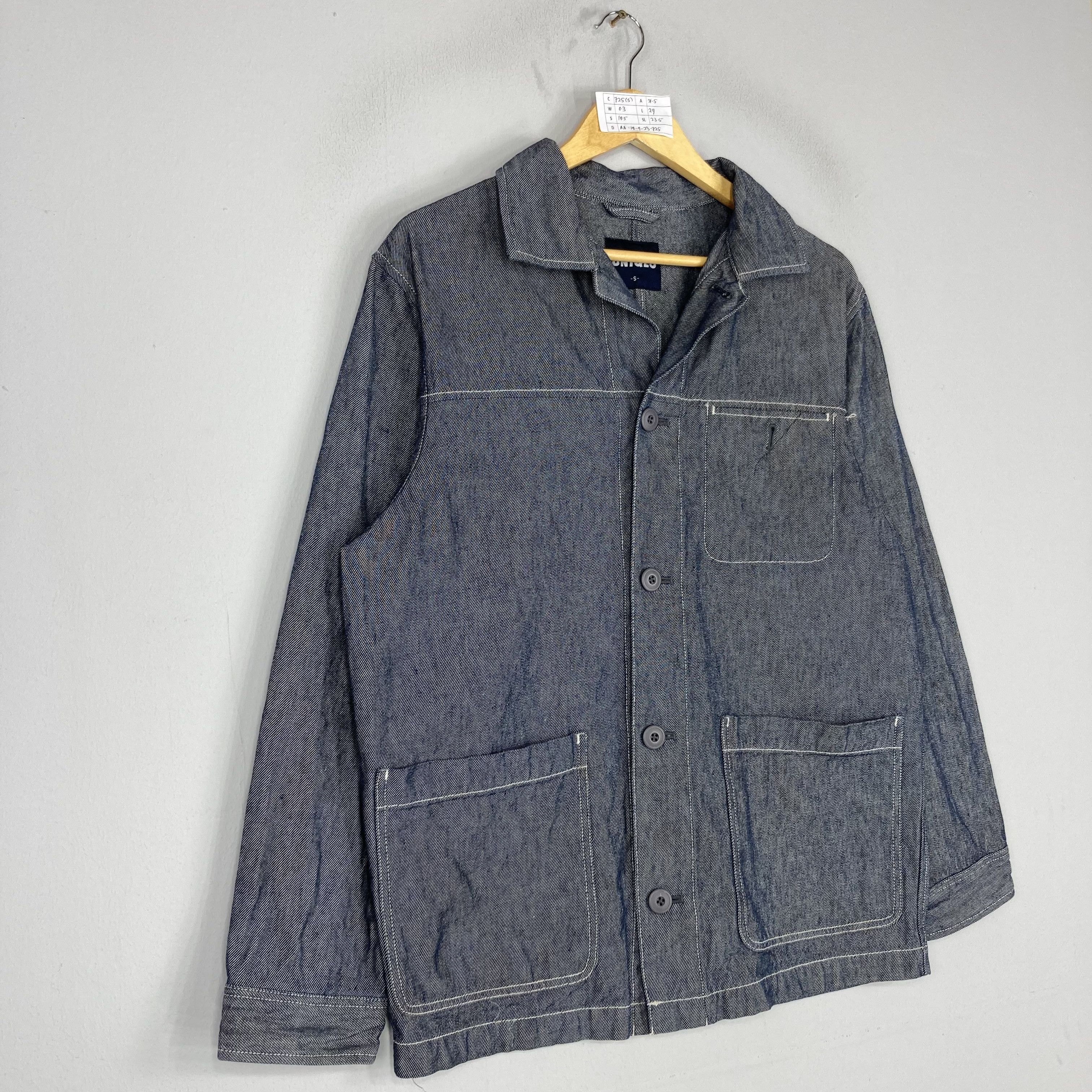 Uniqlo Vintage UNIQLO Indigo Denim Chore Jacket Button Up Size US S / EU 44-46 / 1 - 2 Thumbnail