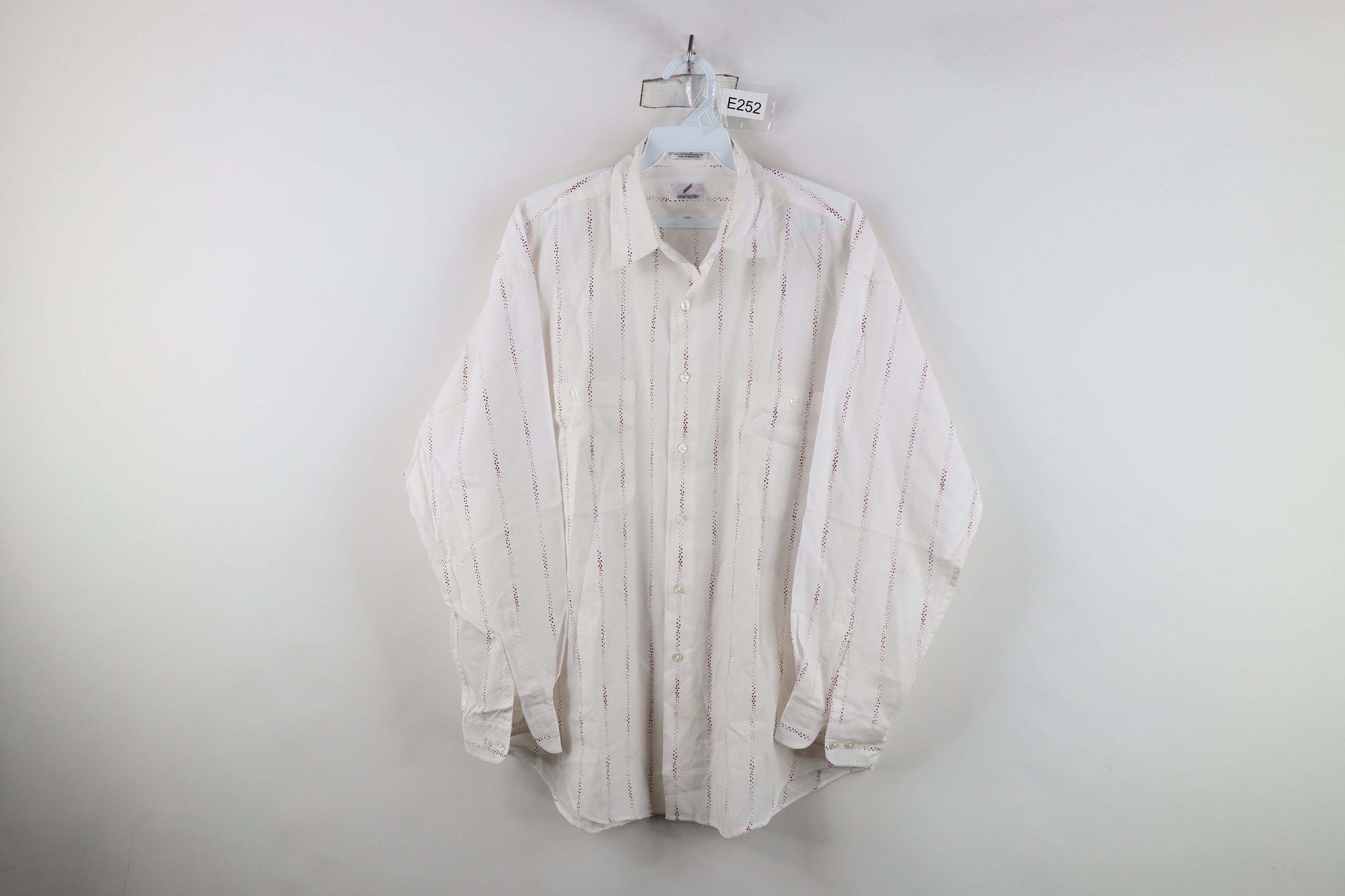 Vintage Vintage 90s Streetwear Polka Dot Sheer Collared Button Shirt Size US M / EU 48-50 / 2 - 1 Thumbnail