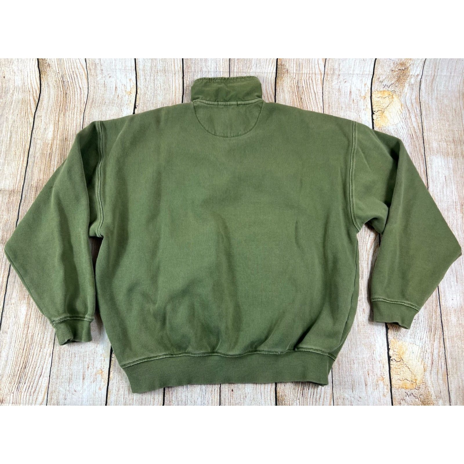 Tommy Bahama VINTAGE Tommy Bahama Sweatshirt Pullover 1/4 Zip Green M Mens Beach Outdoor Classic Relaxed Size M Size US M / EU 48-50 / 2 - 2 Thumbnail