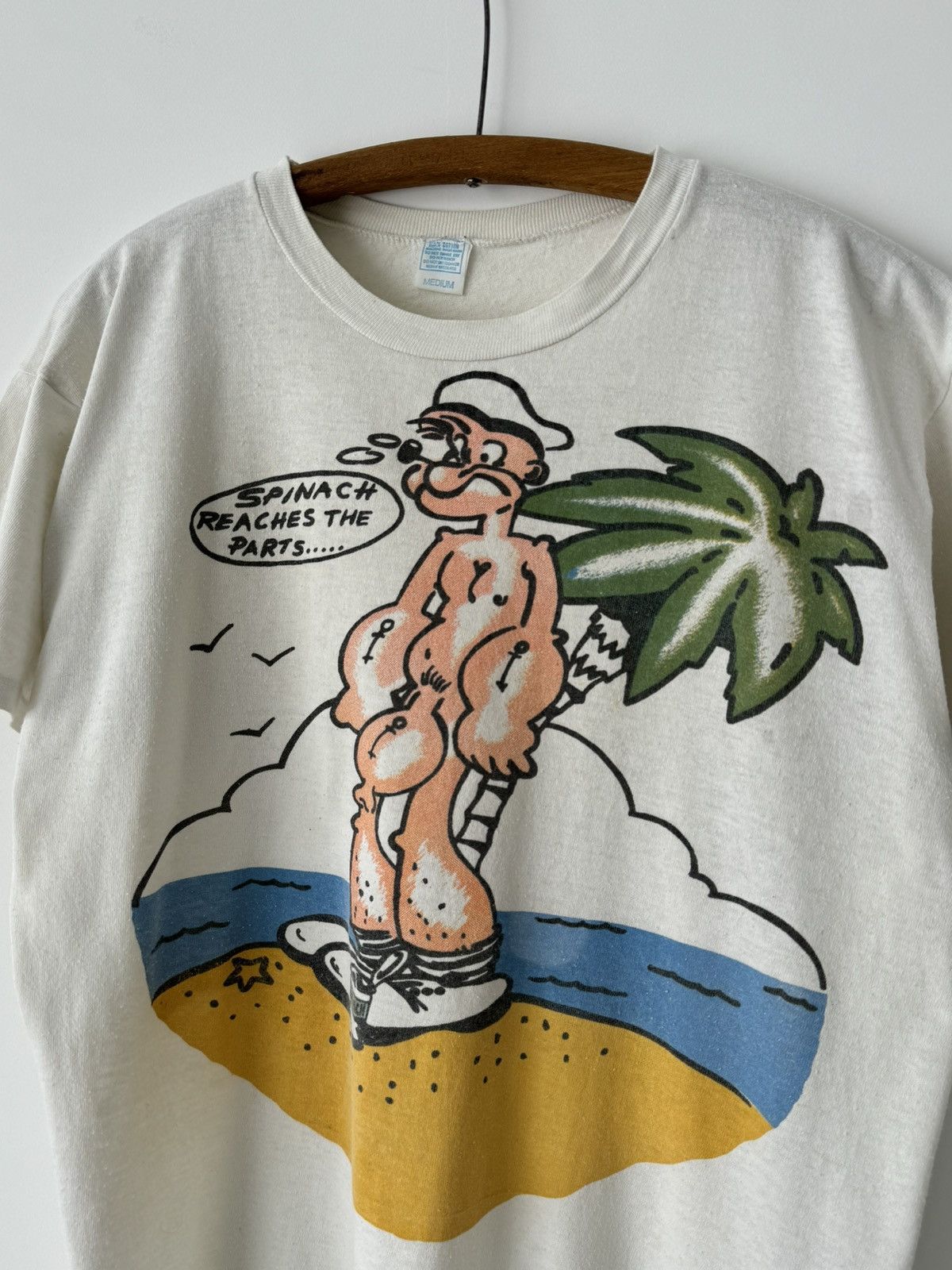 Cartoon Network × Vintage Vintage 80s Popeye the Sailor ‘Spinach’ Funny Cartoon Tee Size US M / EU 48-50 / 2 - 3 Thumbnail