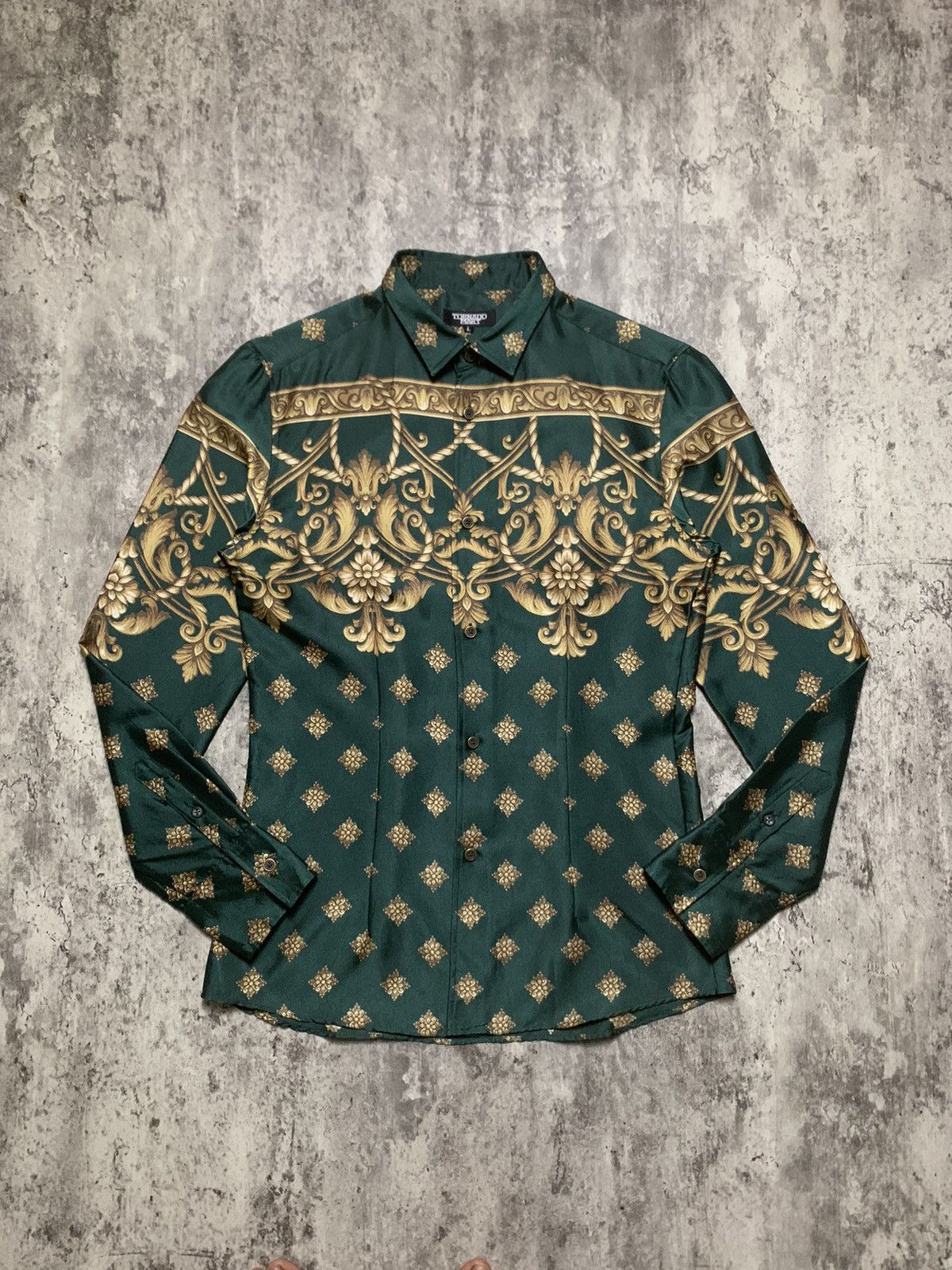 Tornado Mart Tornado Mart Slim Fit Baroque Design Versace Style Size US L / EU 52-54 / 3 - 1 Thumbnail