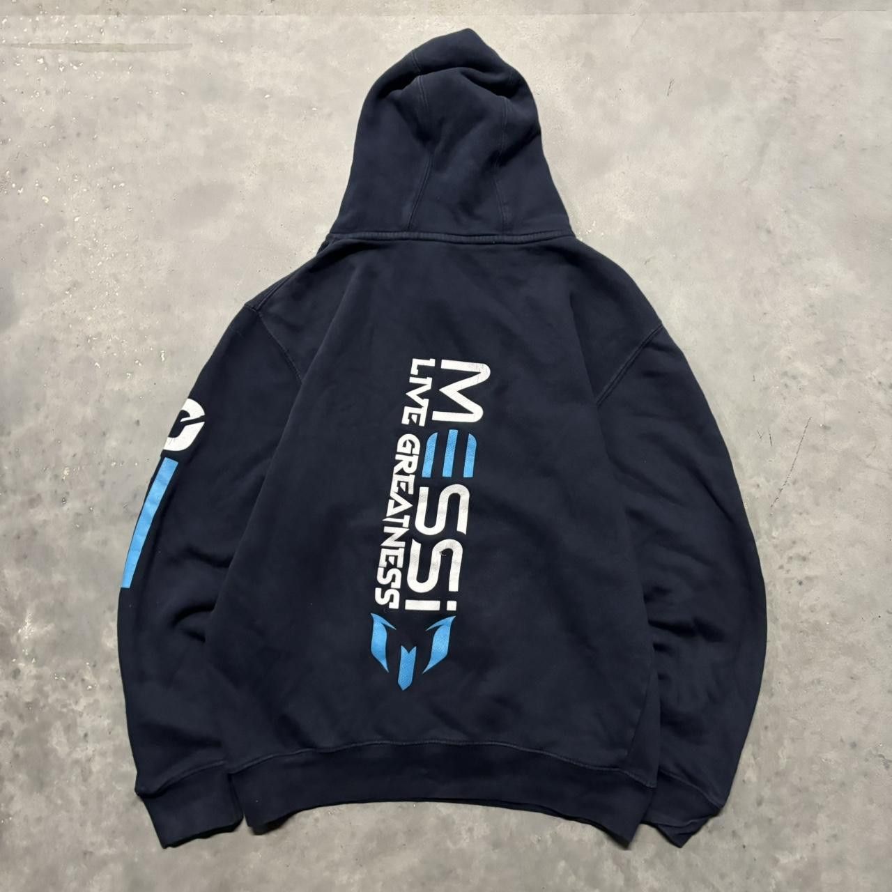 Hard Rock Cafe × Vintage Crazy Vintage Y2K/2000s Navy Blue Messi Hard Rock Cafe Tampa Soccer Hoodie! Size US S / EU 44-46 / 1 - 2 Thumbnail
