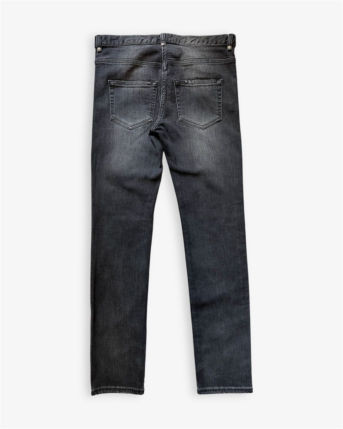 Balmain BALMAIN Decarnin SS2011 Distressed Skinny Gray Denim Jeans Size US 29 - 4 Thumbnail