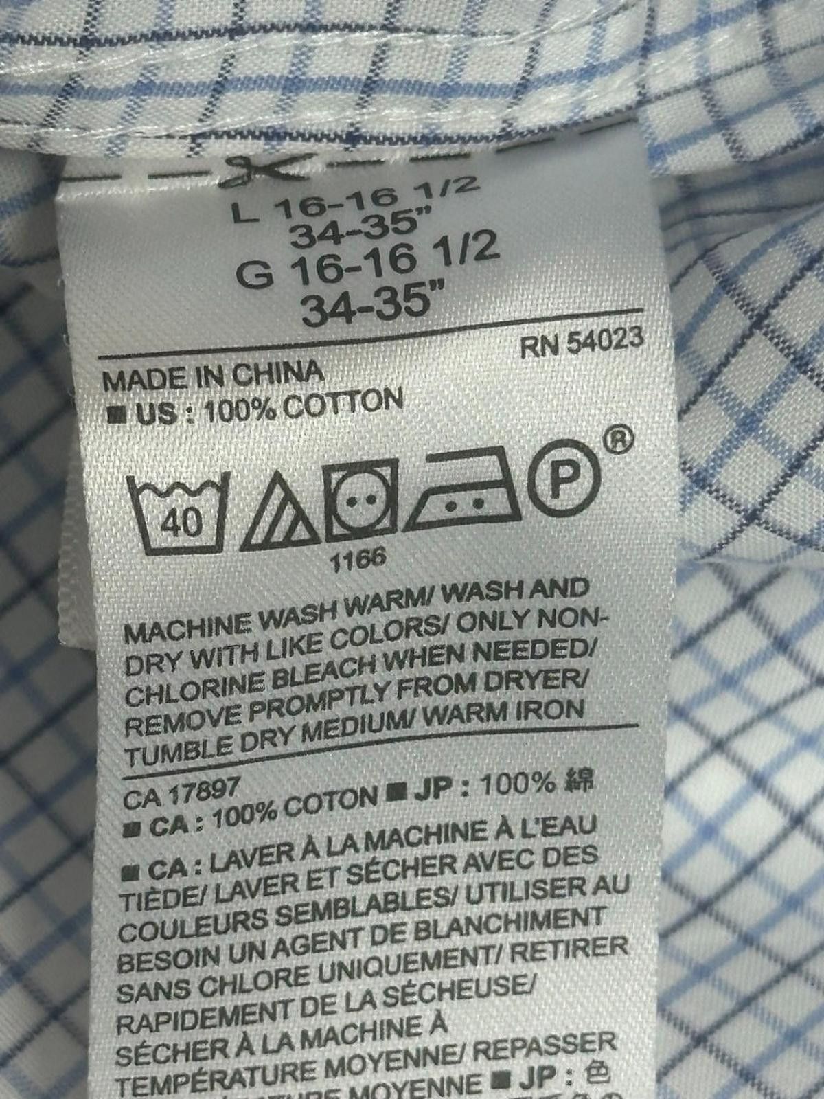 Banana Republic Banana Republic Checked Non-Iron Slim Button Up White Mens L Size US L / EU 52-54 / 3 - 9 Thumbnail