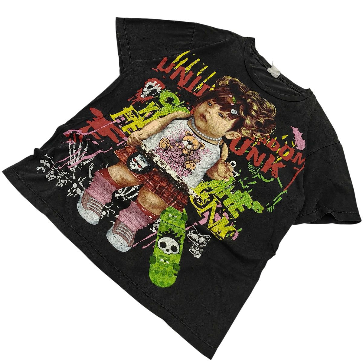 Vintage Vintage Y2K Punk Skater Baby Graphic Tee Size US M / EU 48-50 / 2 - 2 Thumbnail