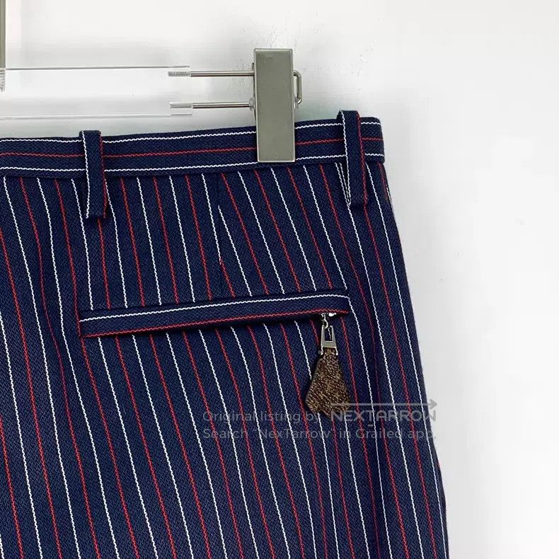 Louis Vuitton Louis Vuitton 23 dark blue tailored striped slacks pants Size US 38 / EU 54 - 5 Thumbnail