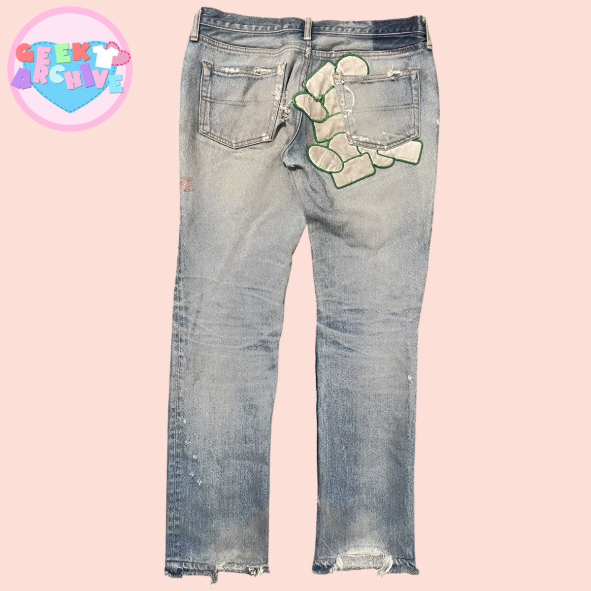 Undercover Undercover SS05 But Beautiful “Graffiti Patch” Denim Size US 31 - 4 Thumbnail