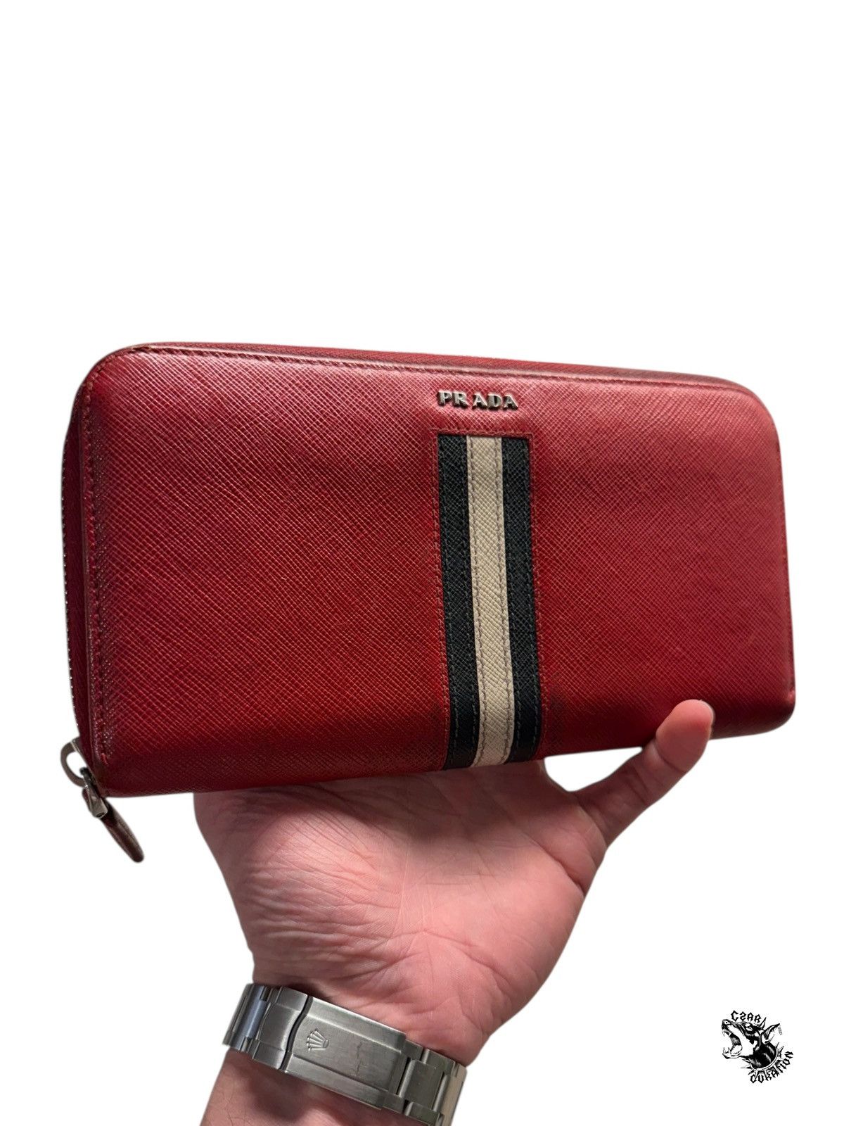 Prada Prada red saffiano leather zip wallet Size ONE SIZE - 1 Thumbnail