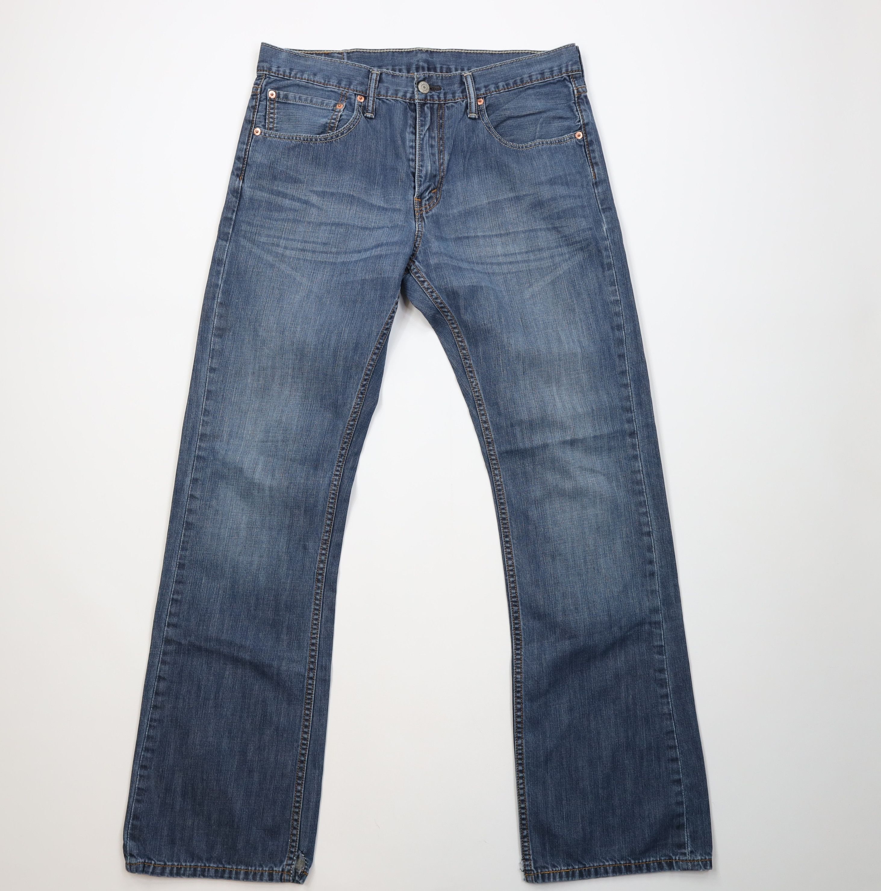 Levi's Vintage Y2K Levis 527 Slim Wide Leg Bootcut Denim Jeans Blue Size US 34 / EU 50 - 1 Thumbnail