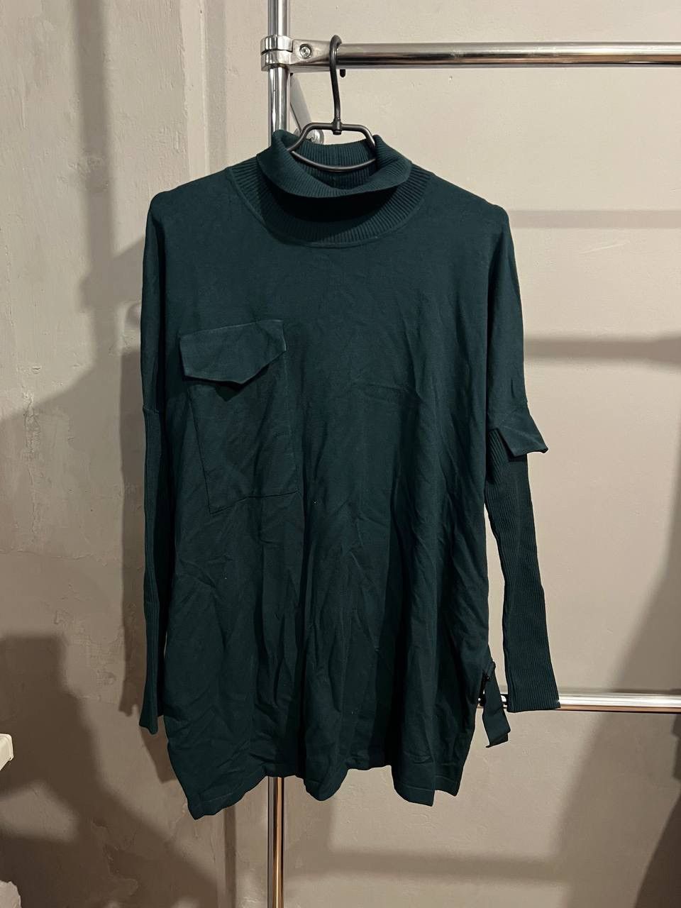 Annette Gortz ANNETTE GORTZ GREEN ASYMMETRICAL DRESS SWEATER JULPER SIZE S Size S / US 4 / IT 40 - 4 Thumbnail