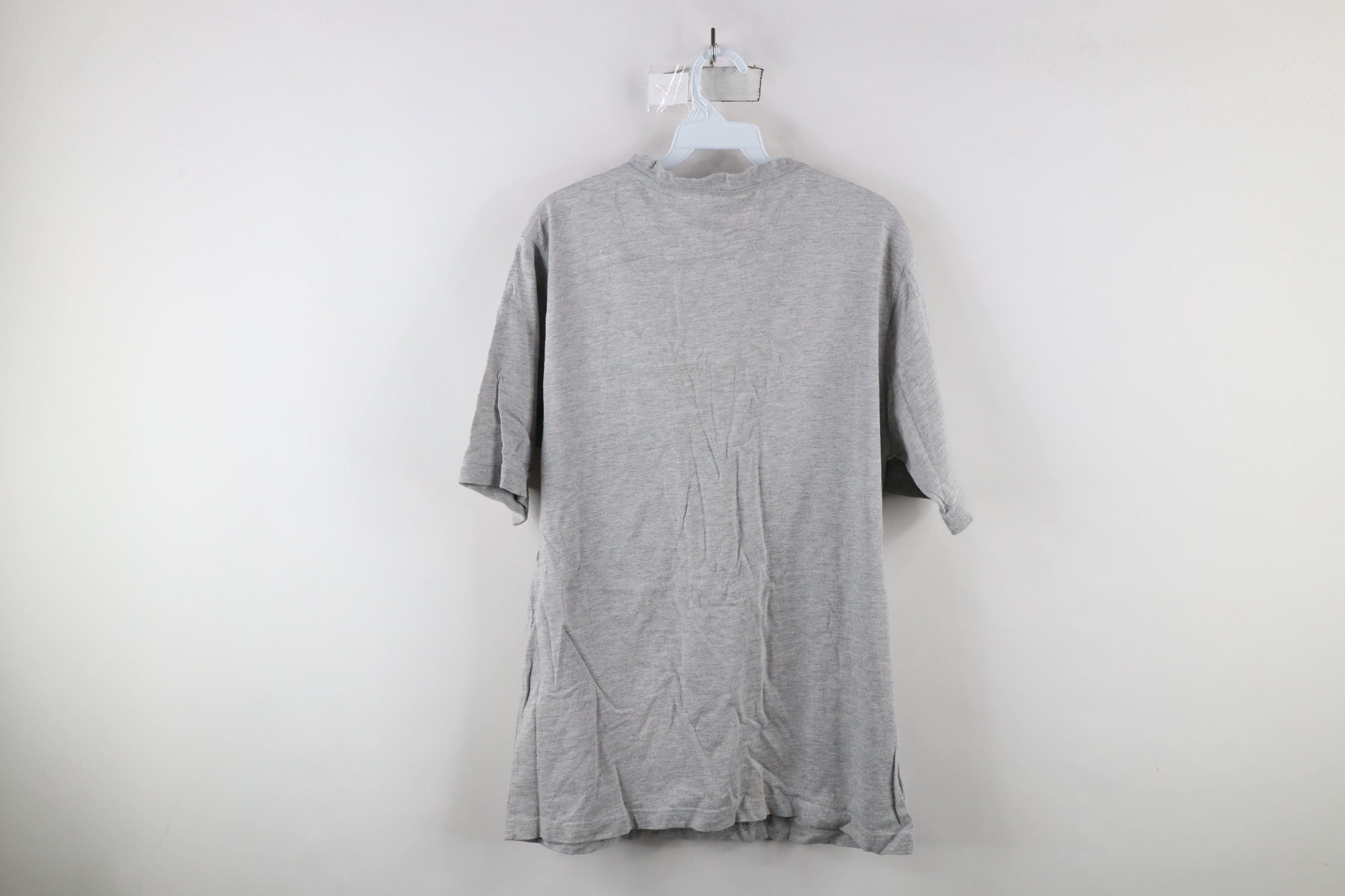 Vintage Vintage 90s Streetwear Blank Henley T-Shirt Gray Cotton Size US M / EU 48-50 / 2 - 9 Thumbnail