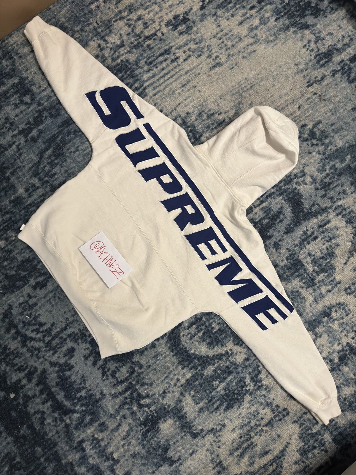 Supreme Supreme® Wrapped Half Zip Hooded Sweatshirt (White) Size US M / EU 48-50 / 2 - 1 Thumbnail