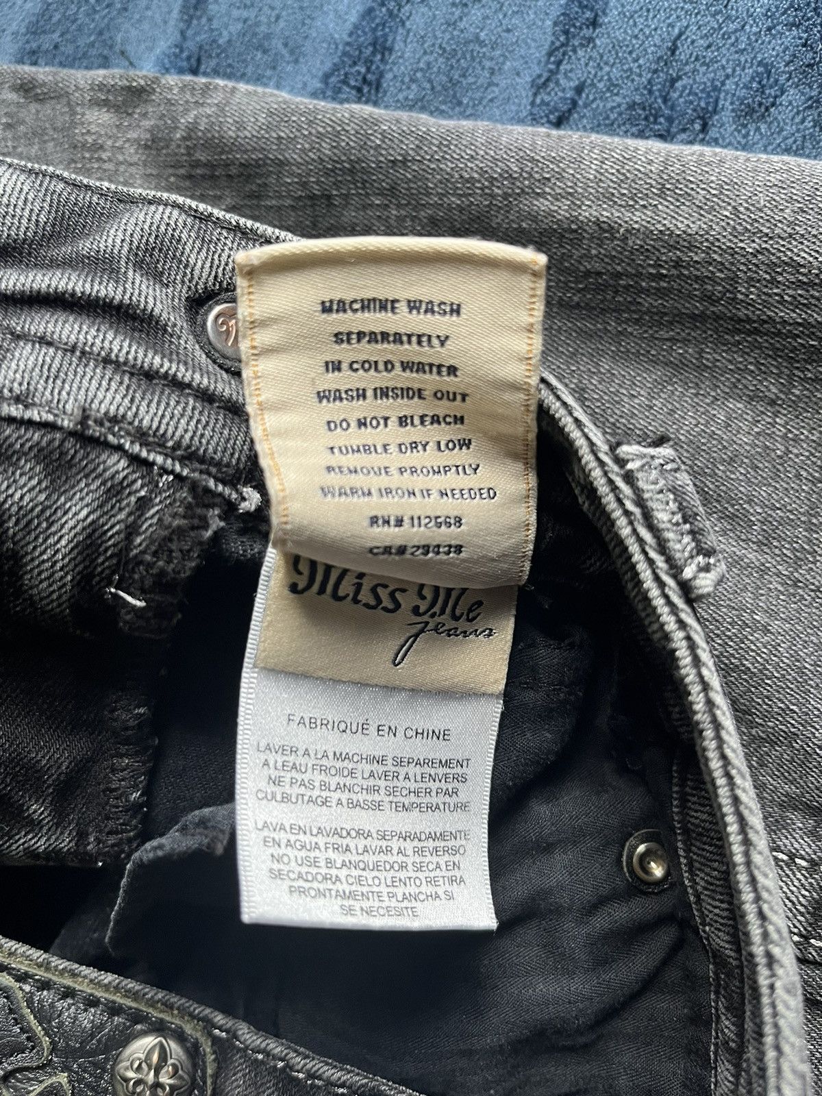 Miss Me × Vintage Y2K Miss Me Avant Garde Skinny Jeans Size 28" / US 6 / IT 42 - 12 Thumbnail