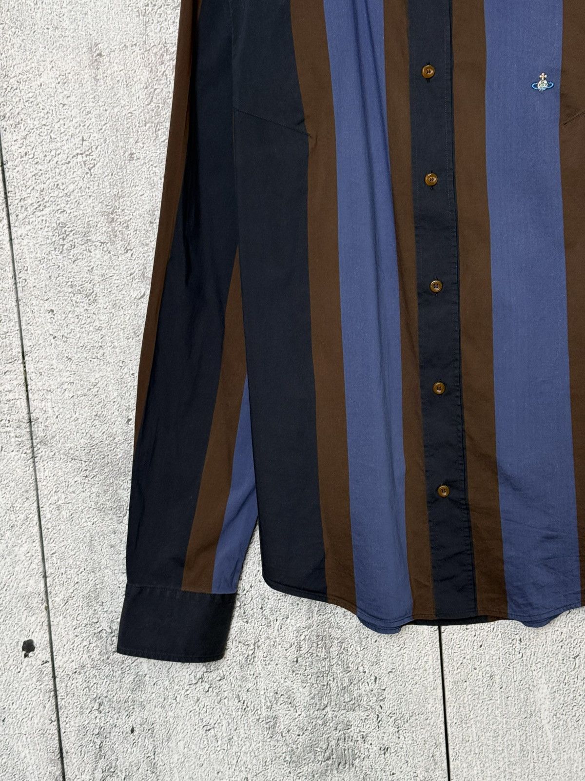 Vivienne Westwood Vintage Vivienne Westwood Striped Button Long Sleeve Shirt Size US L / EU 52-54 / 3 - 3 Thumbnail