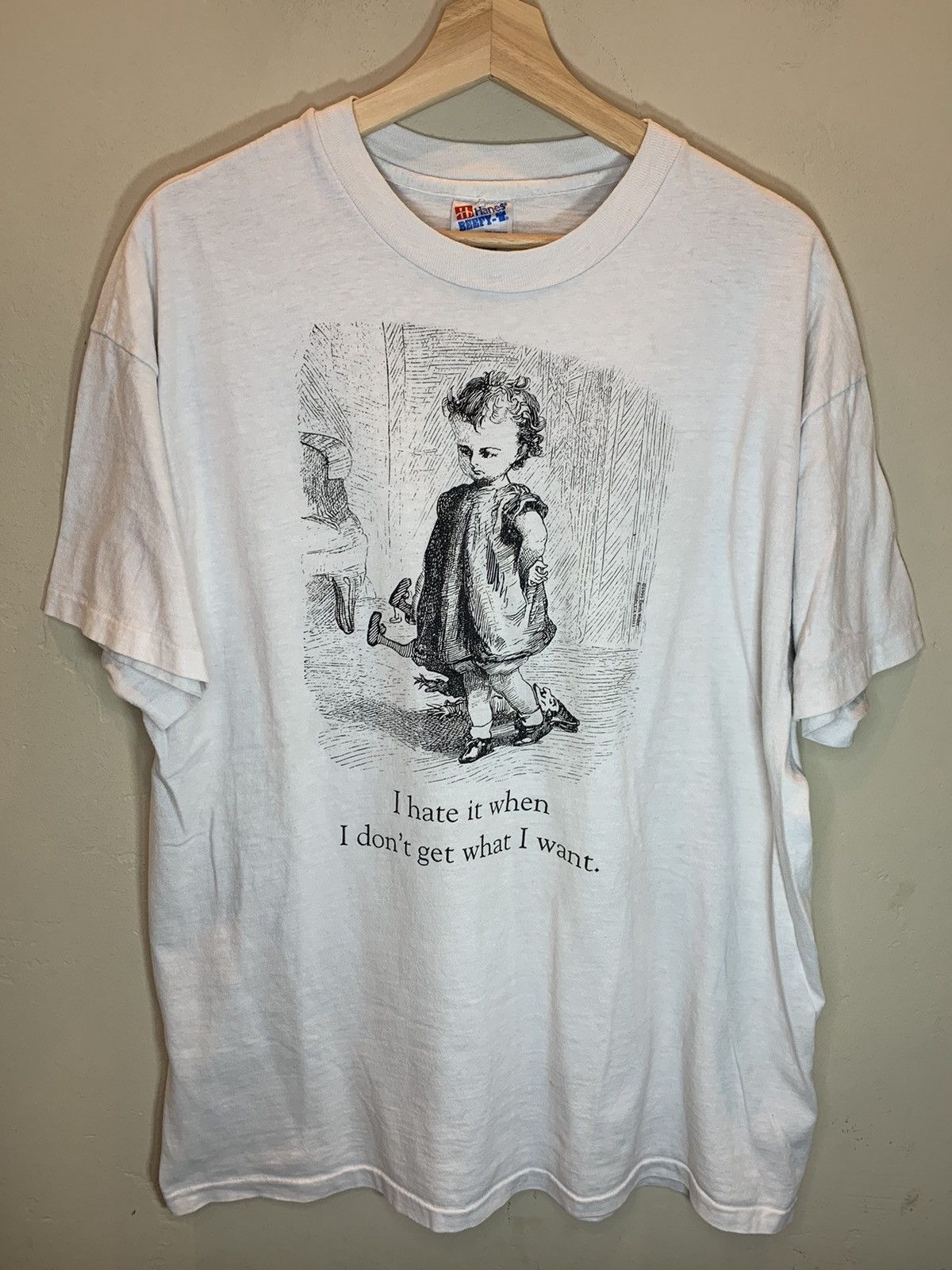 Vintage RARE* Vintage 1991 Hate It When I Dont Get What I Want Shirt Size US XL / EU 56 / 4 - 1 Thumbnail