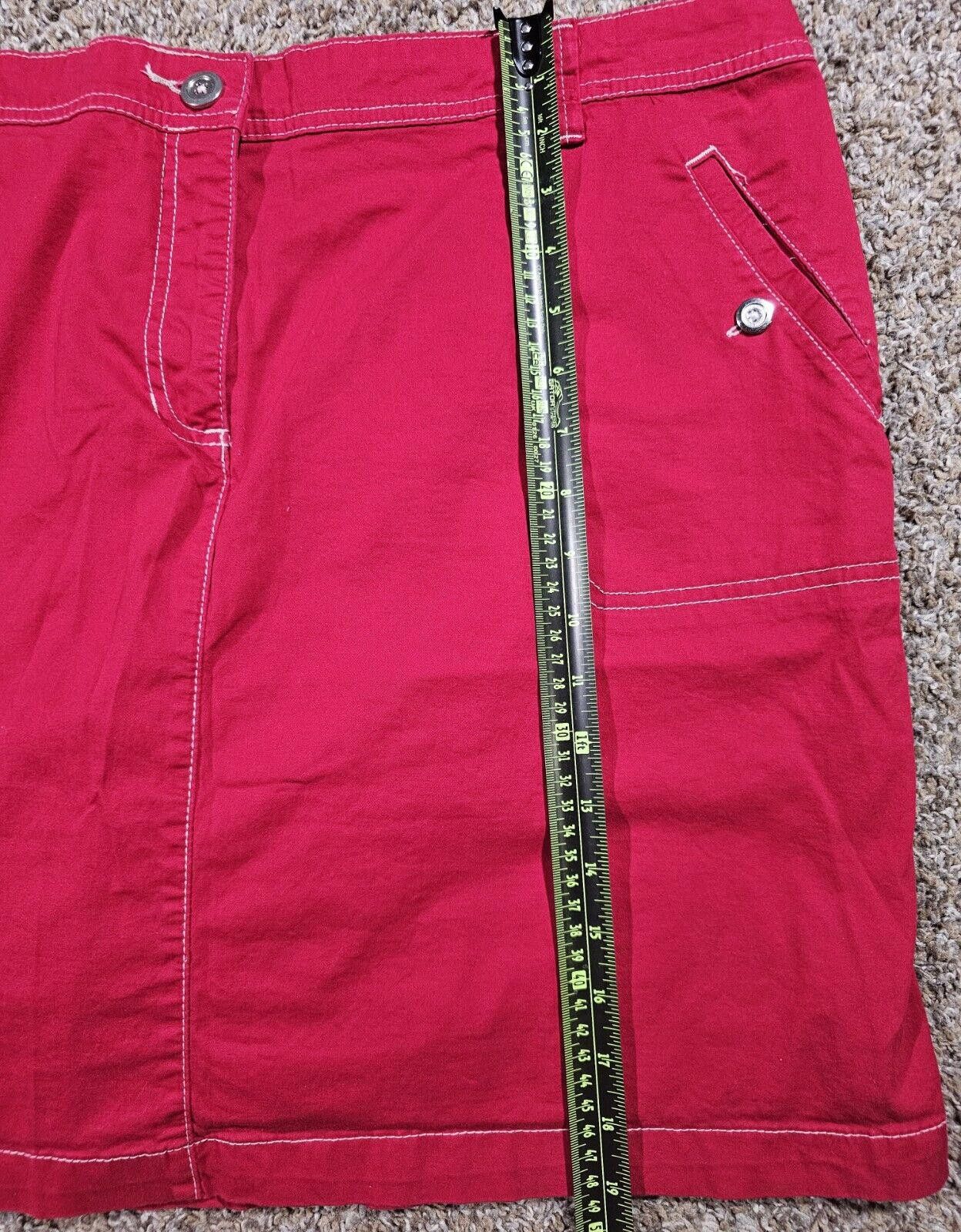 Designer Karen Scott Woman's Red Stitch Skort size 18 Size 40" / US 18 - 4 Thumbnail
