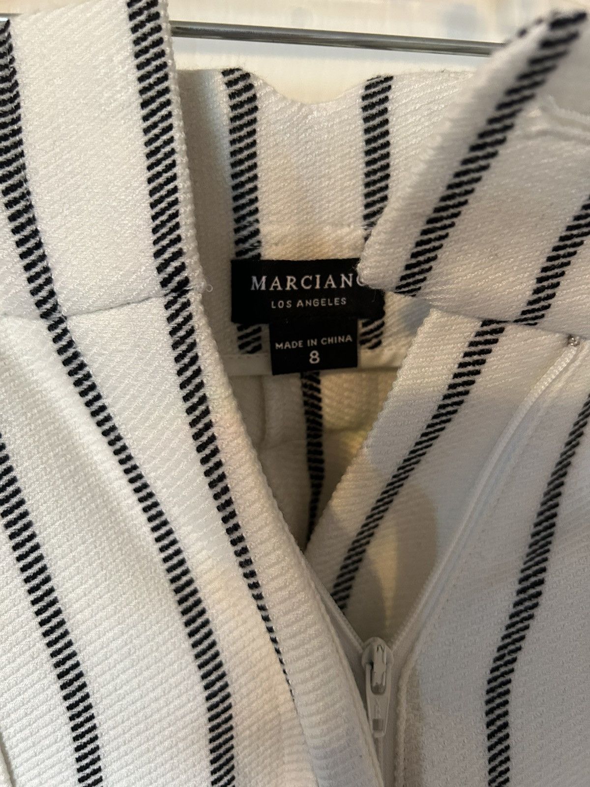 Georges Marciano White striped trousers Size 30" / US 8 / IT 44 - 2 Thumbnail