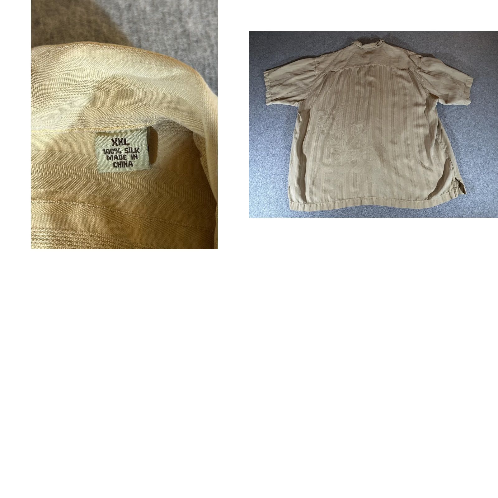 Tommy Bahama Tommy Bahama Shirt Mens 2XL Beige Silk Palm Leaf Short Sleeve Button Camp XXL Mens Size US XXL / EU 58 / 5 - 8 Thumbnail