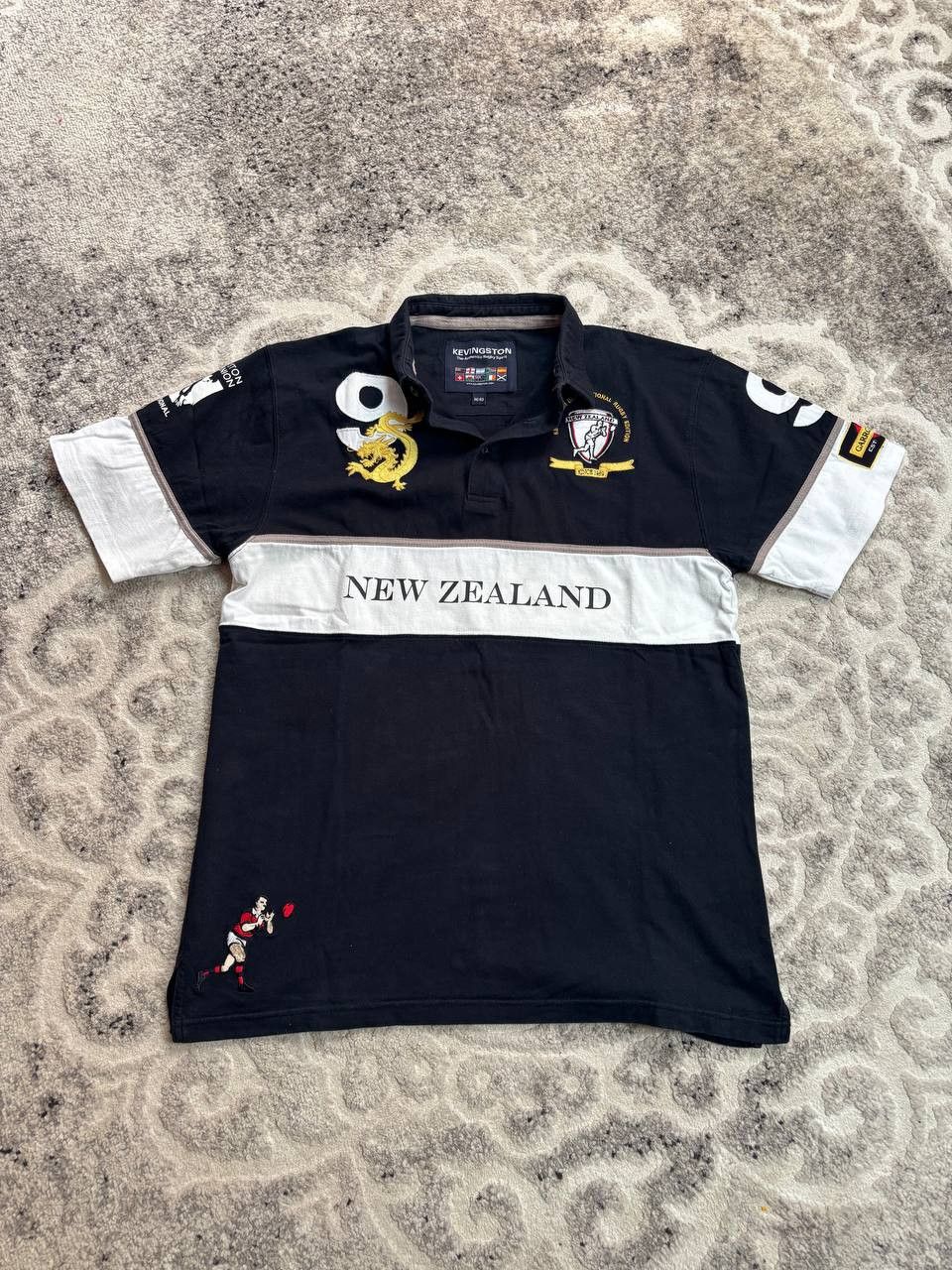Vintage Kevingston New Zealand International Rugby Polo Shirt Size M Size US M / EU 48-50 / 2 - 18 Thumbnail