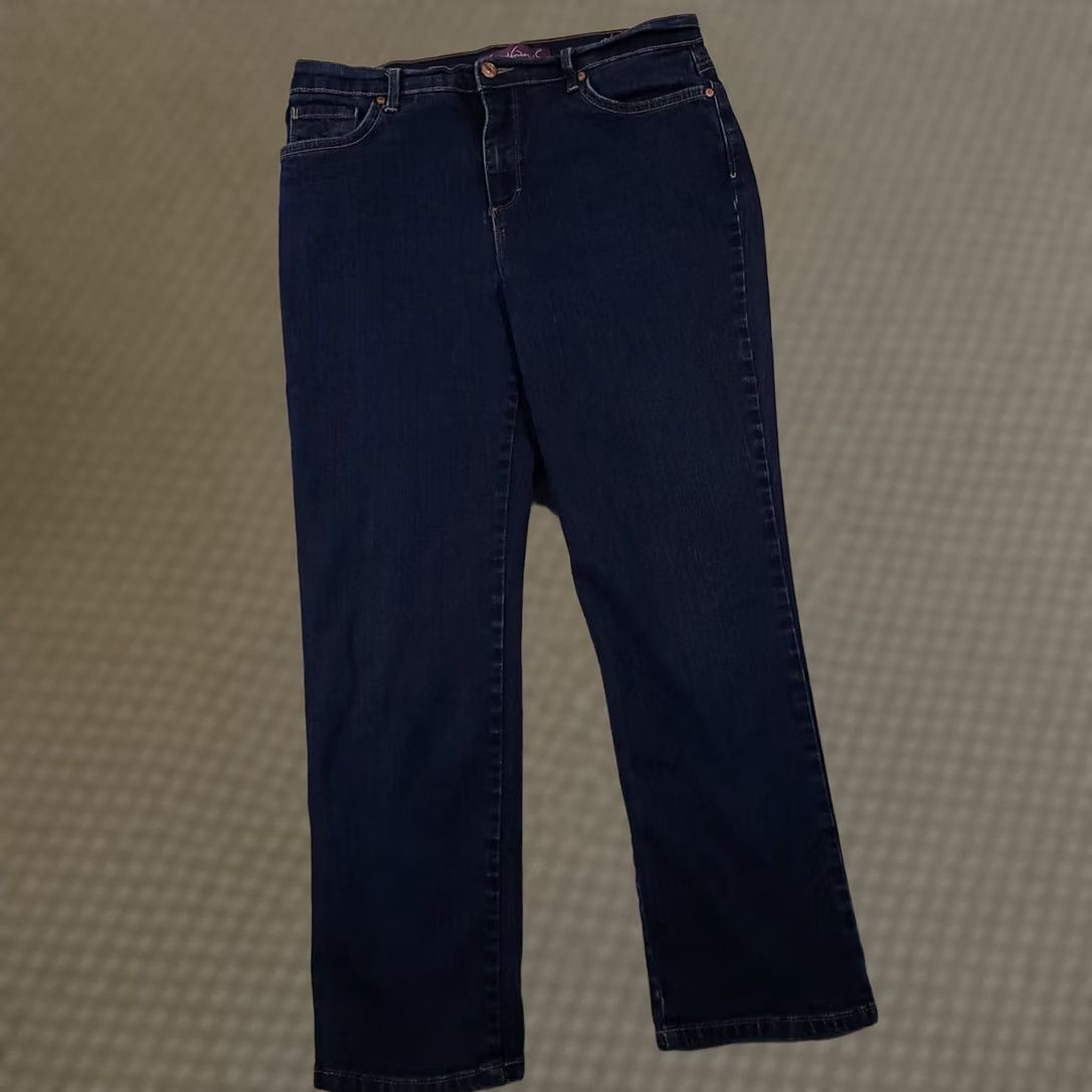 Gloria Vanderbilt Gloria Vanderbilt Amanda Jeans Women's 12P Stretch Dark Wash Denim Mid-Rise Jeans Size 34" / US 12 / IT 48 - 1 Thumbnail