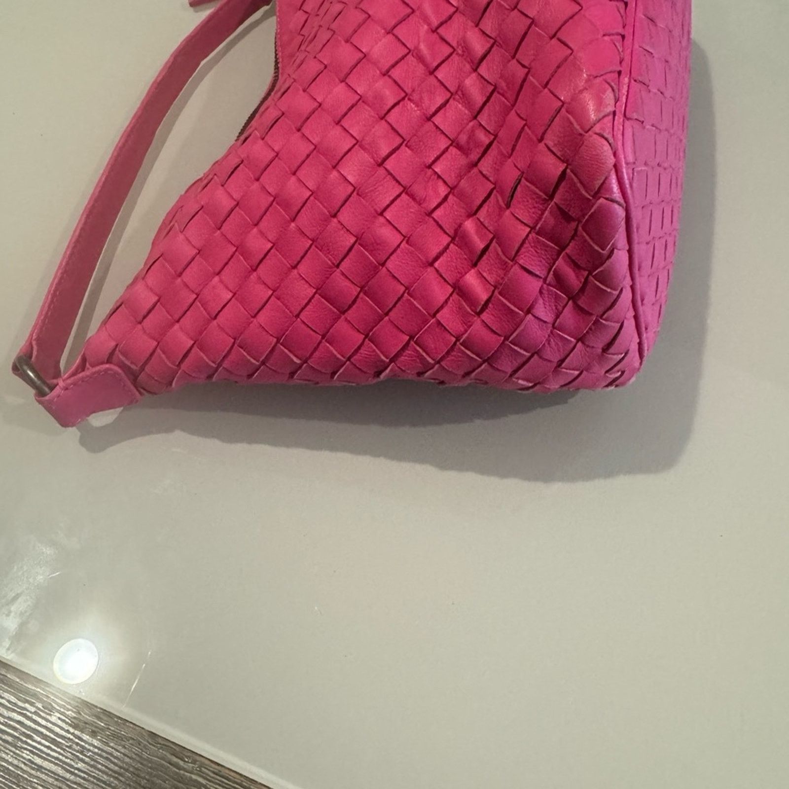 Bottega Veneta BOTTEGA VENETA Intrecciato Leather Shoulder Bag - Pink Rare Size ONE SIZE - 6 Thumbnail