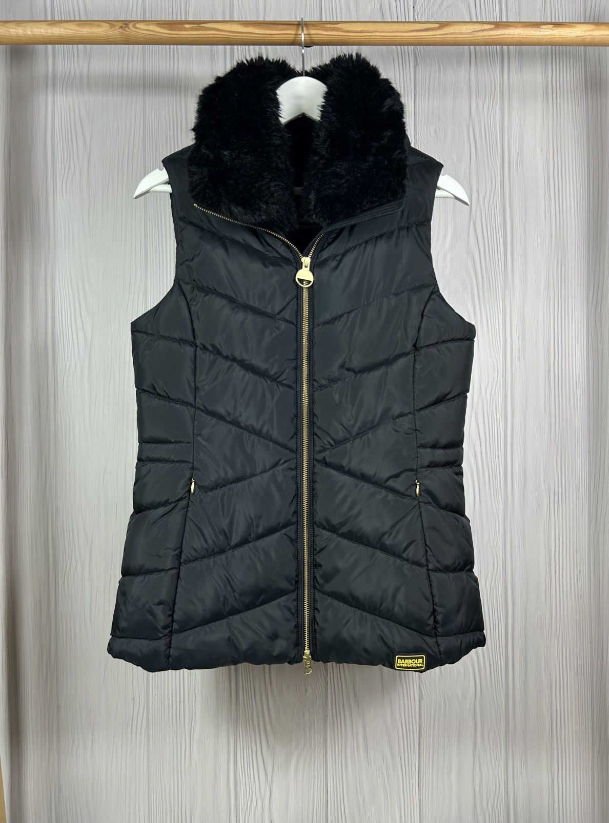 Barbour International Santa Rosa FibreDown Gilet With Fur