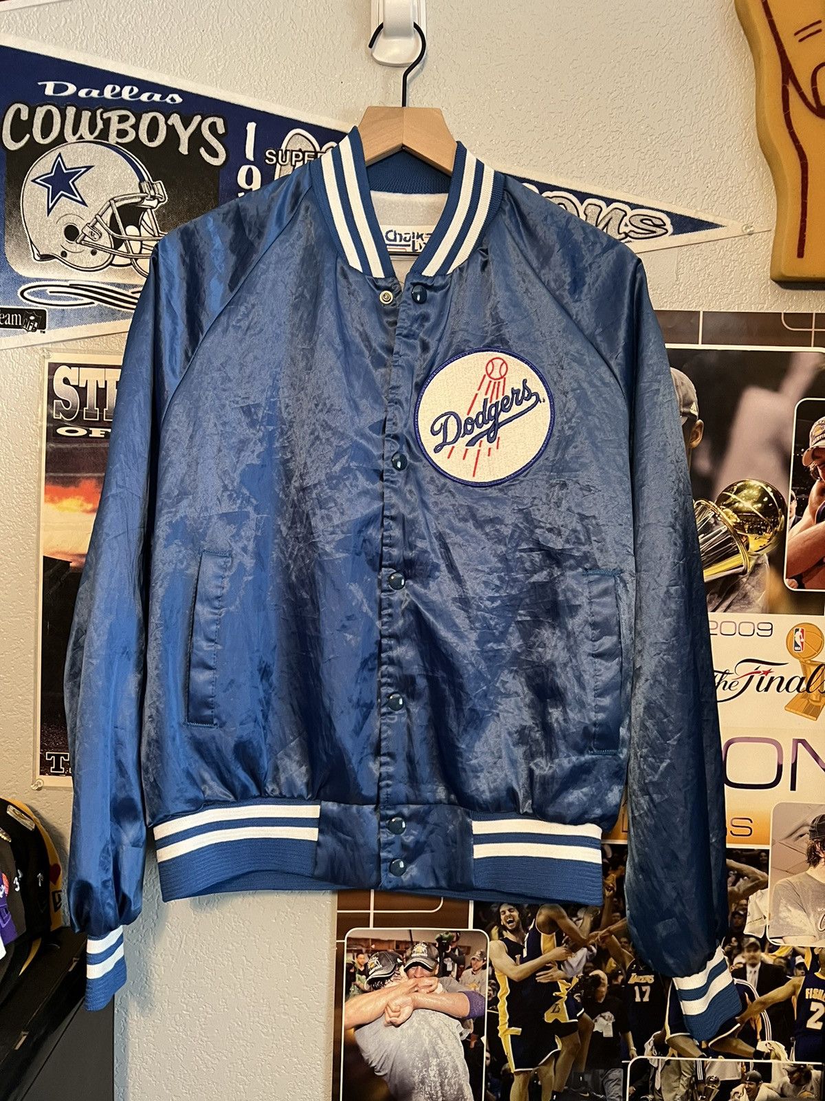 Vintage Vintage 90’s LA Dodgers Satin Chalk Line Jacket M Grailed