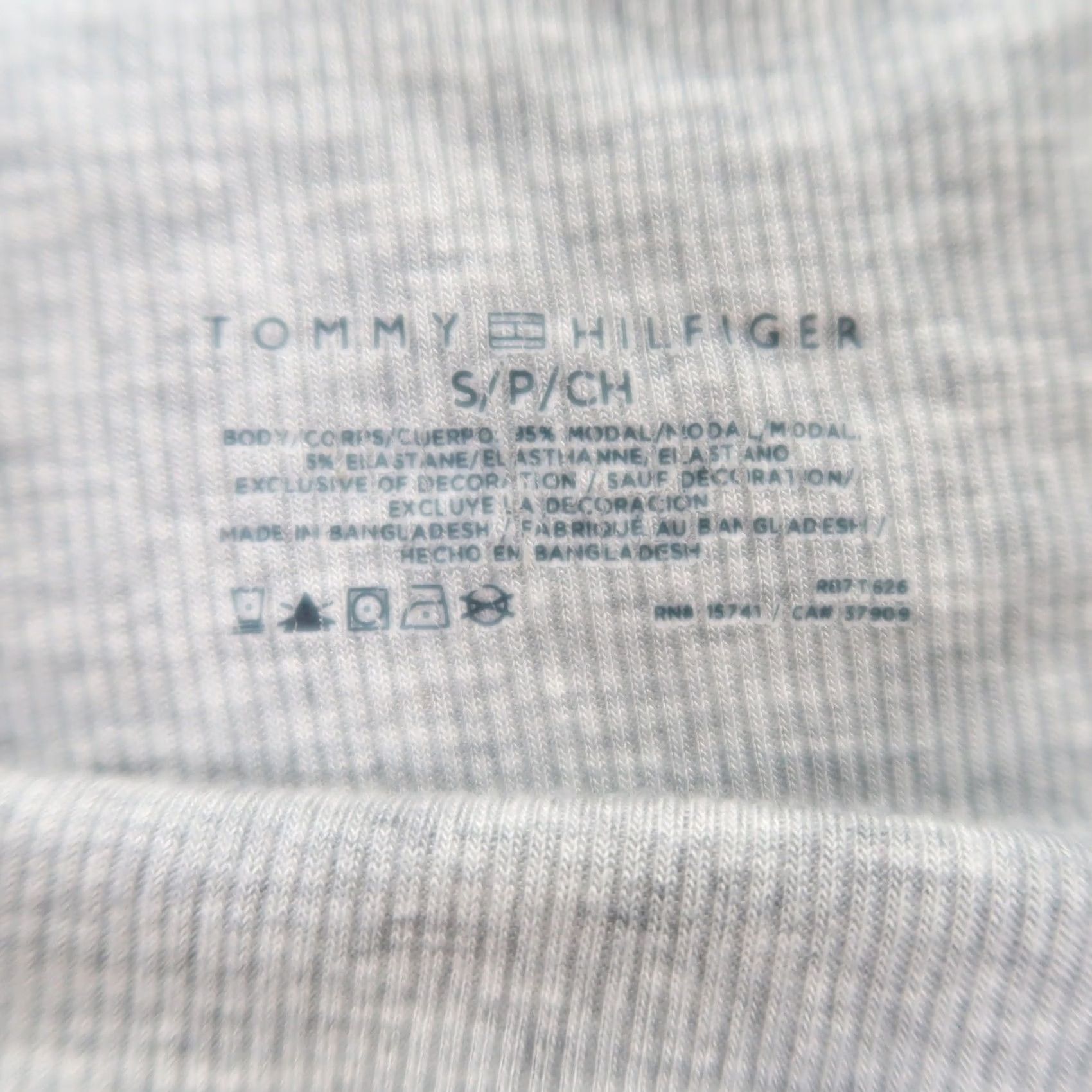 Tommy Hilfiger VINTAGE Tommy Hilfiger Bralette Shirt Women Small Gray Modal Racerback Length 10" Pit to Pit 14" Size ONE SIZE - 3 Thumbnail