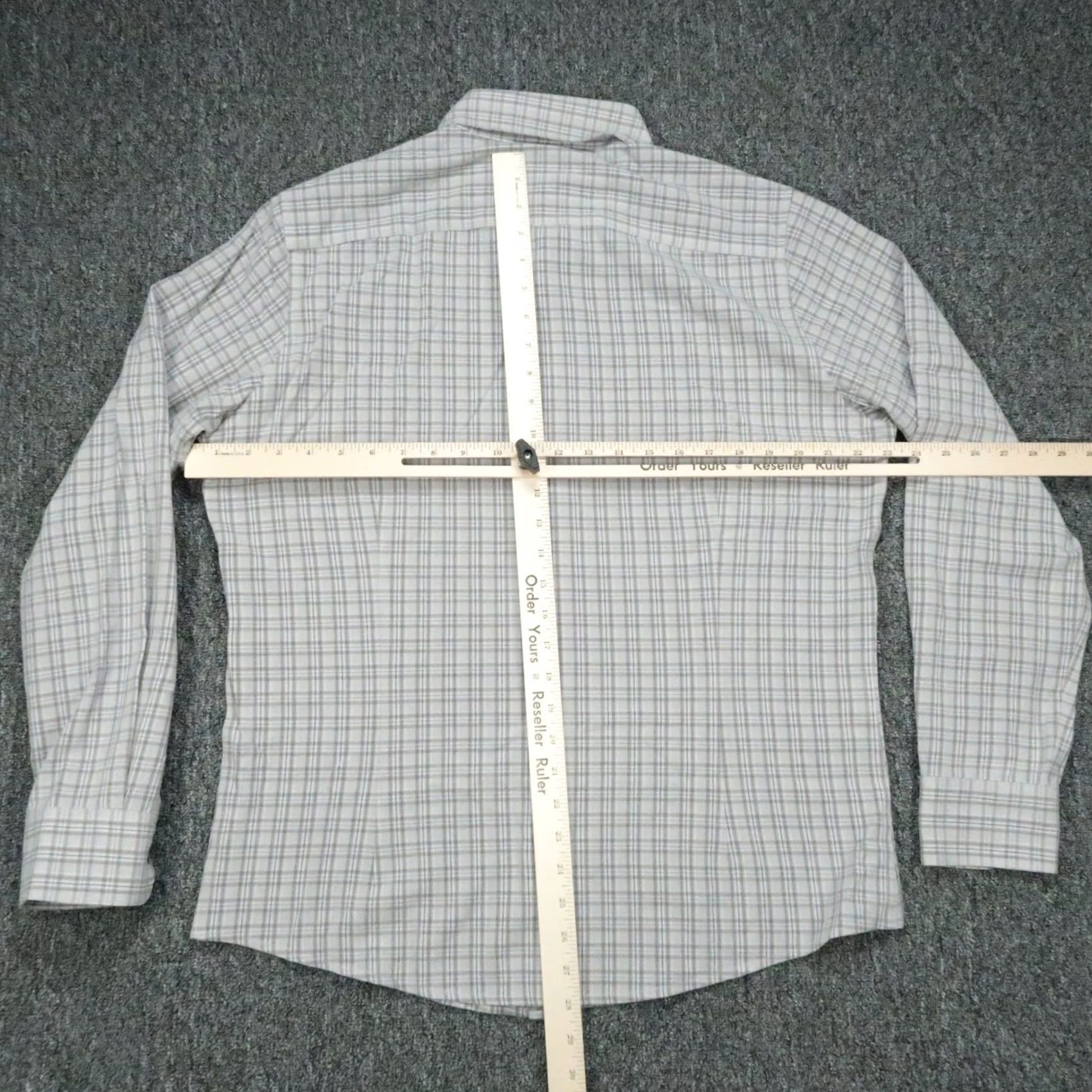 Mizzen+Main Mizzen+Main Shirt Mens Large Gray Plaid Long Sleeve Button Trim Fit Flannel Size US L / EU 52-54 / 3 - 5 Thumbnail