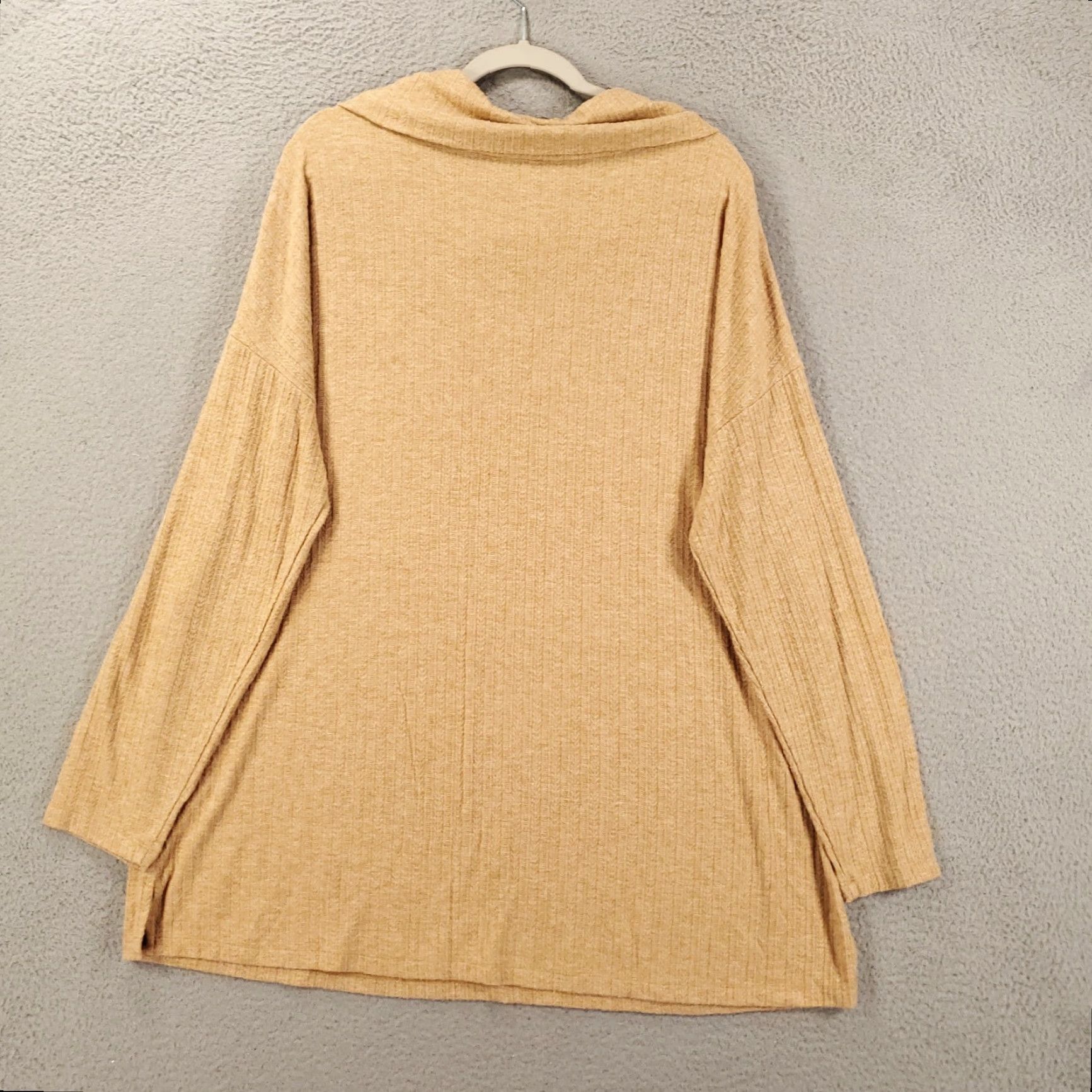 Denim & Co. Denim And Company Sweater Womens Large Tan Cowl Neck Lightweight Pullover Soft Size L / US 10 / IT 46 - 7 Thumbnail