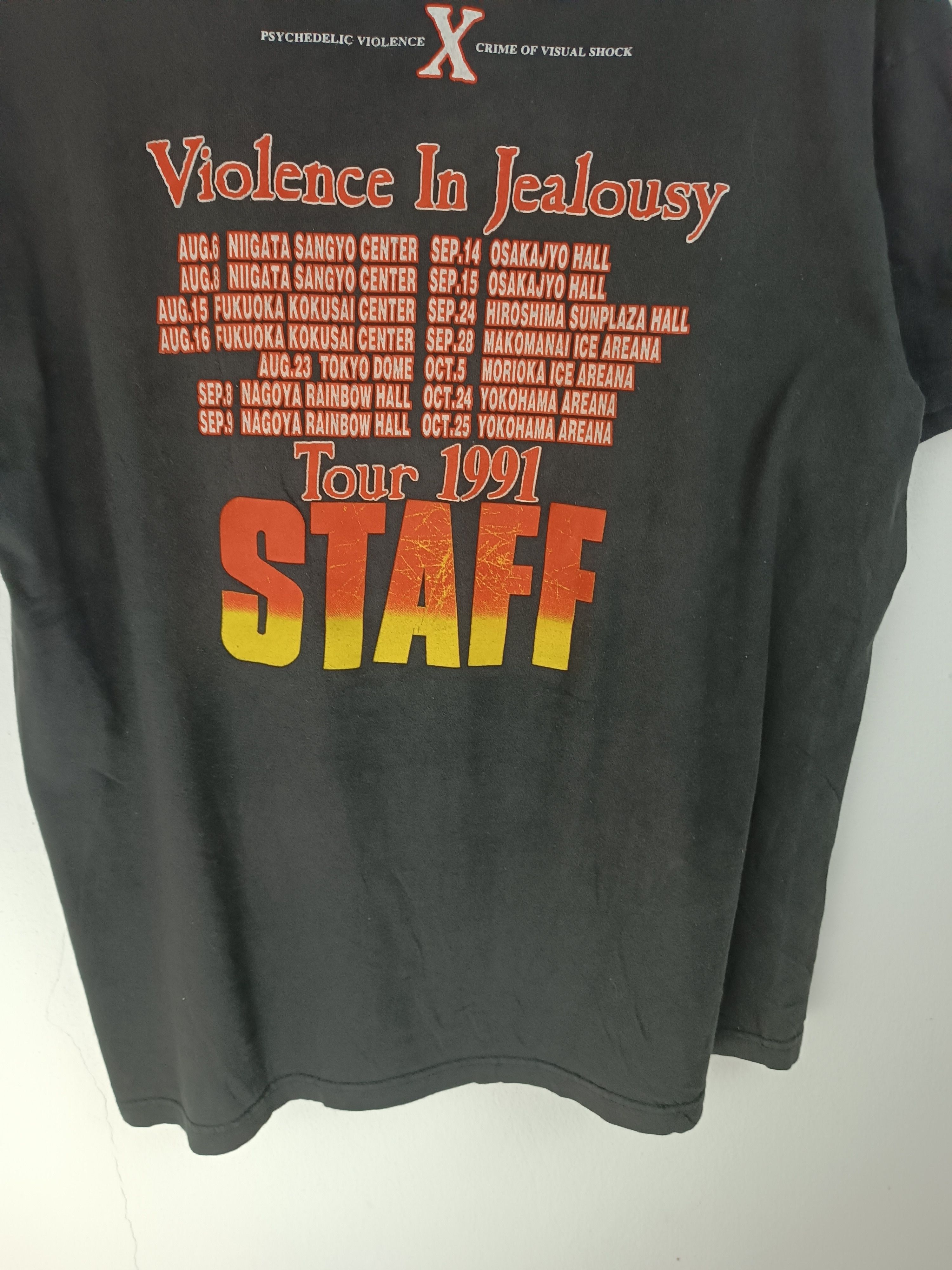 Band Tees VERY RARE🔥VTG '91 X JAPAN VIOLENCE IN JEALOUSY TOUR 'STAFF' Size US L / EU 52-54 / 3 - 13 Thumbnail