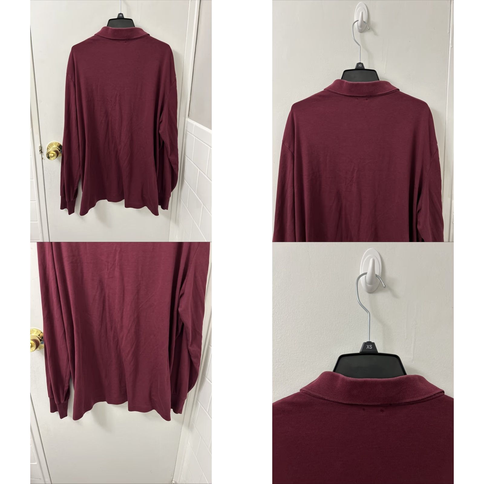 Polo Ralph Lauren Polo Ralph Lauren Shirt Mens XL Red Maroon Classic Fit Rugby L/S Size US XL / EU 56 / 4 - 8 Thumbnail