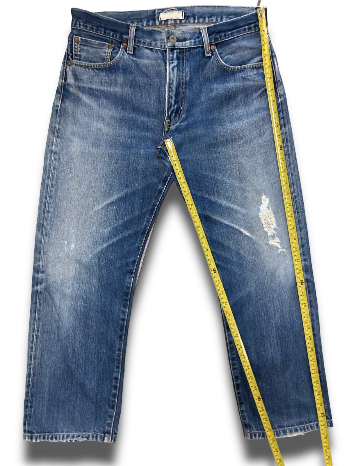 Jun Takahashi × Uniqlo Vintage Y2K Uniqlo Kaihara Jeans Straight Cut Size US 34 / EU 50 - 16 Thumbnail