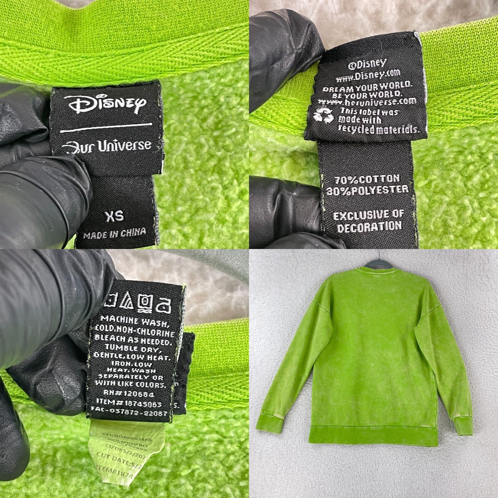 Disney Disney Lilo & Stitch Crew Neck Sweater XS Knit Shirt Women Green Pullover Casual 90s Cartoon Theme Stress: None Size XS / US 0-2 / IT 36-38 - 8 Thumbnail
