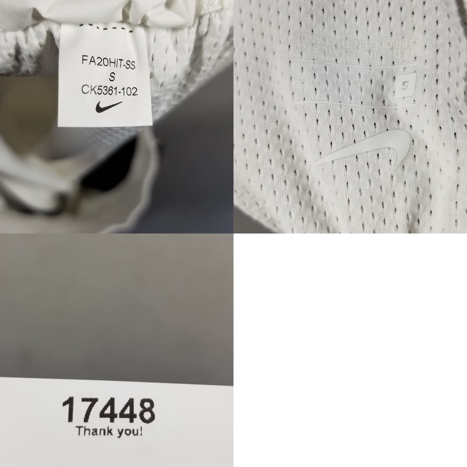 Nike VINTAGE Nike Soccer Shorts Men Small White Gold Activewear 90s Son Heung-min Korea Size US 29 - 8 Thumbnail