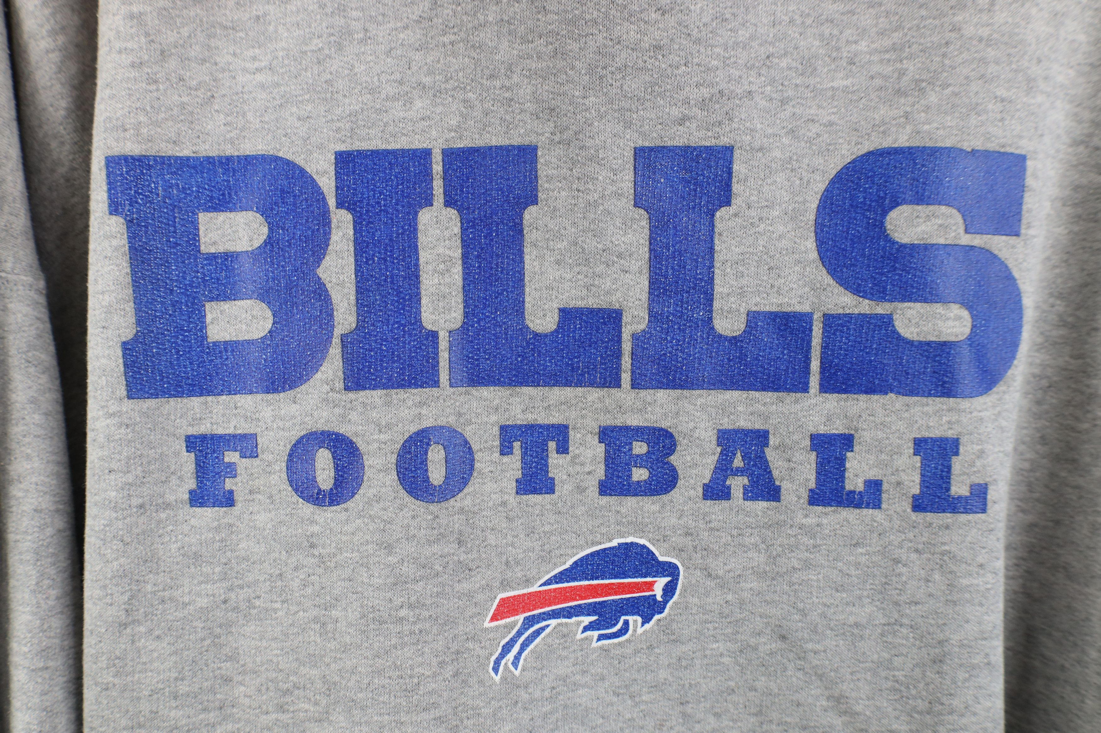 Vintage Vintage NFL Buffalo Bills Football Hoodie Sweatshirt Gray Size US XXL / EU 58 / 5 - 4 Thumbnail