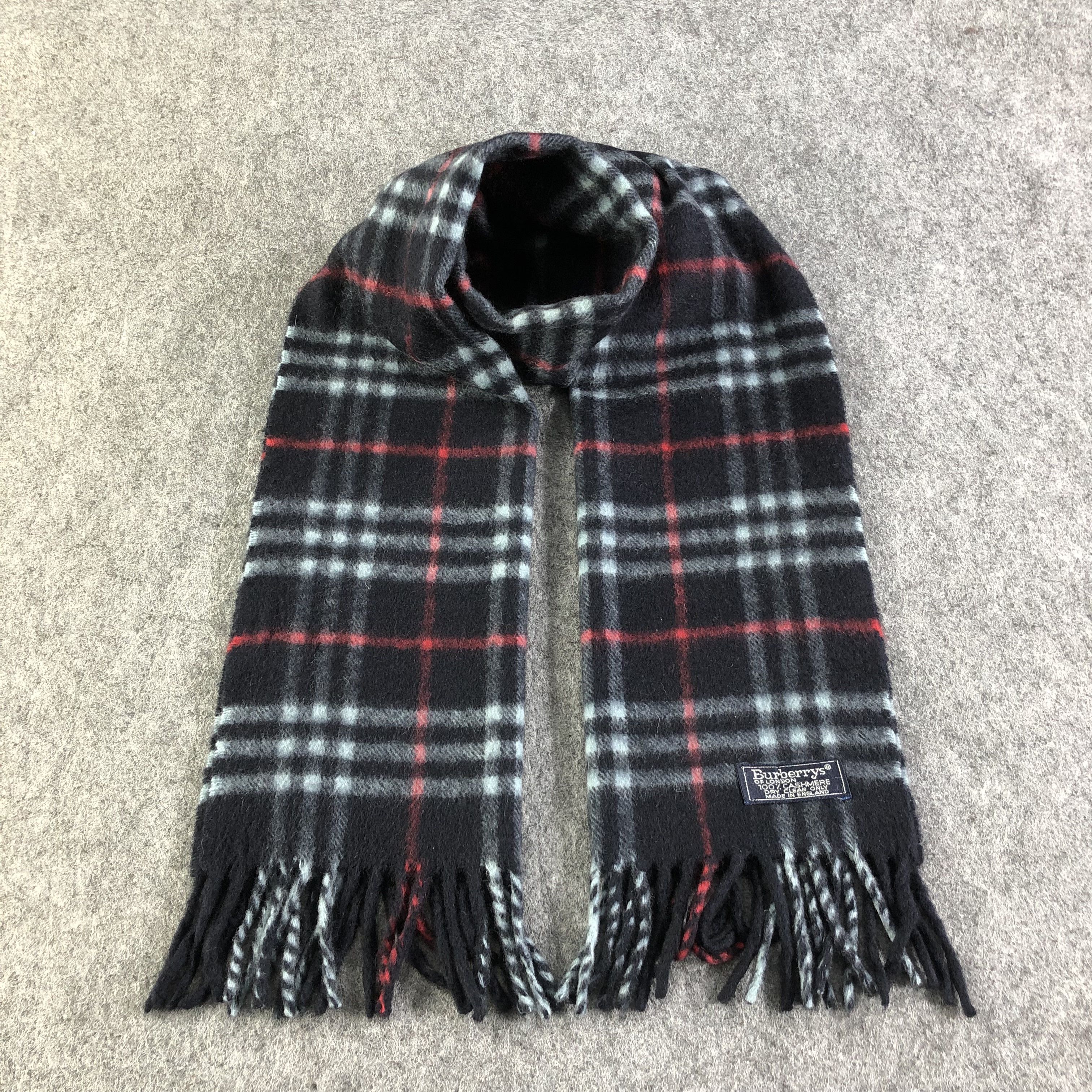 Burberry Burberrys Blue Nova Check Cashmere Scarf Muffler V1595 Size ONE SIZE - 1 Thumbnail