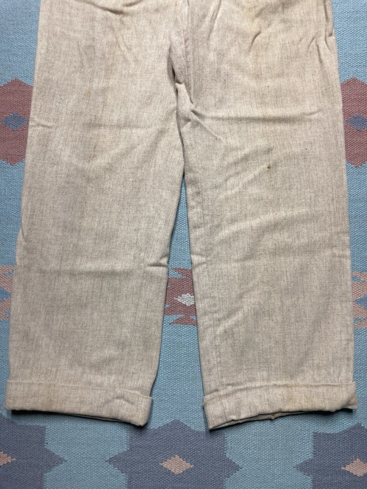 Vintage Vtg 40s 50s wool slacks pleated pants cinch rockabilly 28x29 Size US 28 / EU 44 - 3 Thumbnail