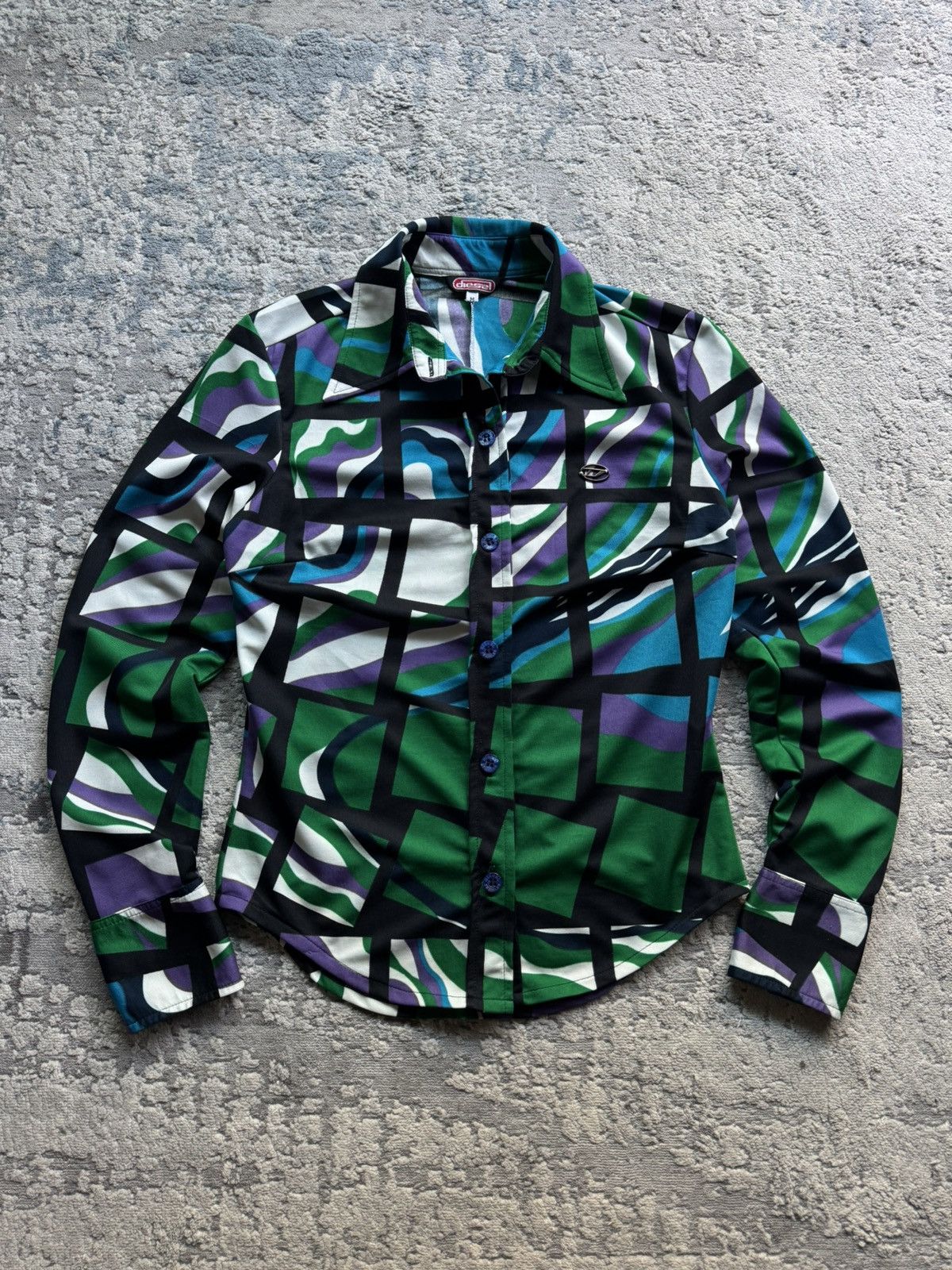Diesel Diesel Vintage Abstraction Printed Y2K shirt Size M Size M / US 6-8 / IT 42-44 - 2 Thumbnail