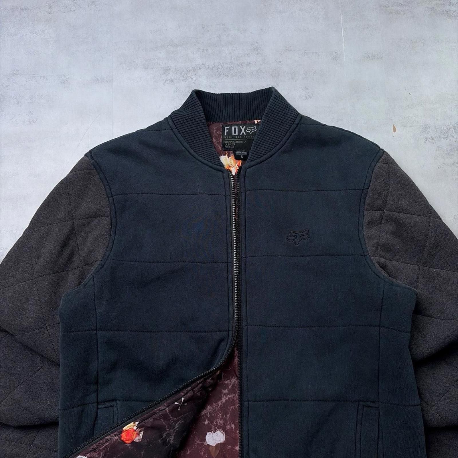 Fox Racing Y2K Black Fox Racing Grunge Graphic Lined Bomber Jacket Size US S / EU 44-46 / 1 - 3 Thumbnail