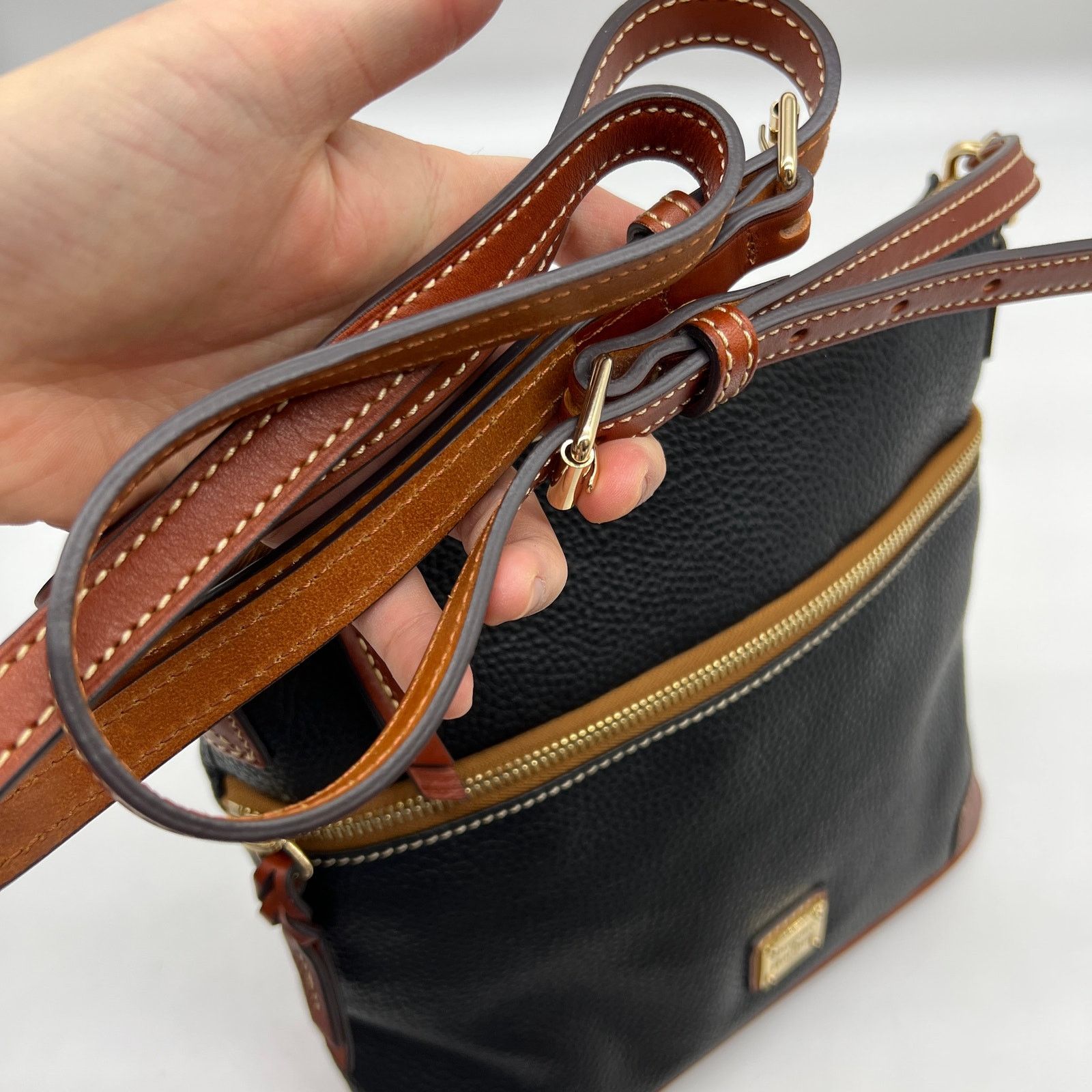 Dooney & Bourke Dooney & Bourke Pebble Leather Crossbody Purse Black Size ONE SIZE - 7 Thumbnail