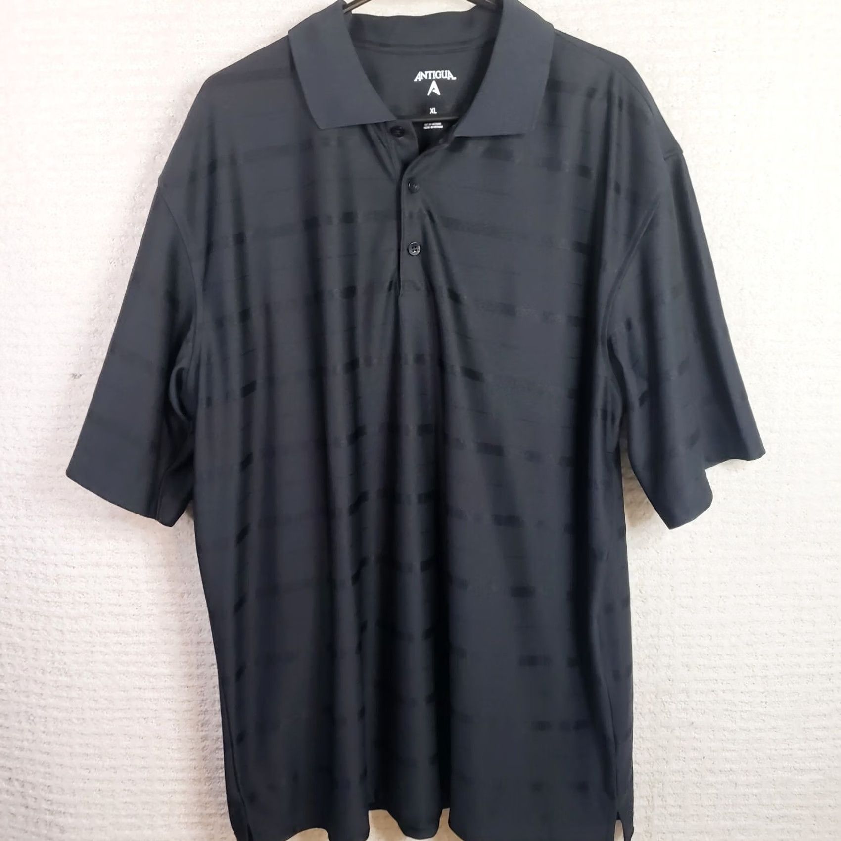 Vintage Antigua Polo Shirt Men's Size XL Black Athletic Short Sleeve Stripes Trim Size US XL / EU 56 / 4 - 2 Thumbnail