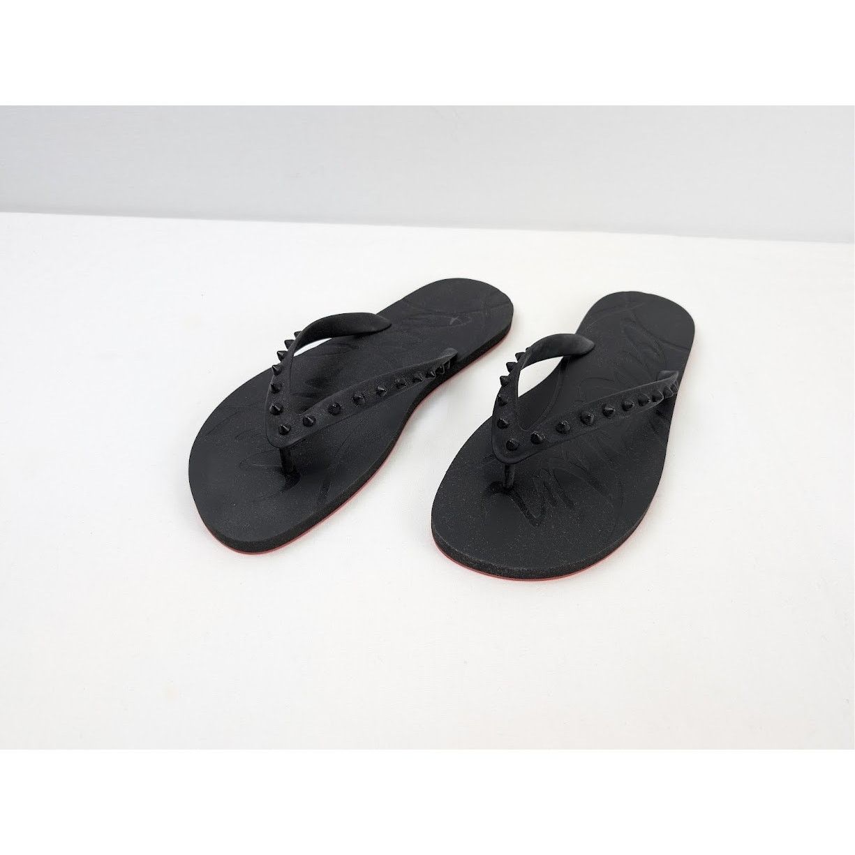 Christian Louboutin o1rshd1 Q:2 / Loubi Flip Flat in Black Size US 10 / EU 43 - 7 Thumbnail