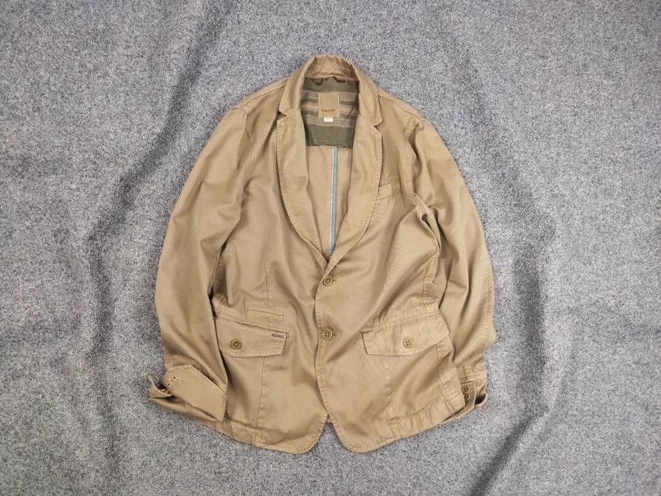 Vintage 90's Diesel Military Apparel Canvas Blazer Jacket