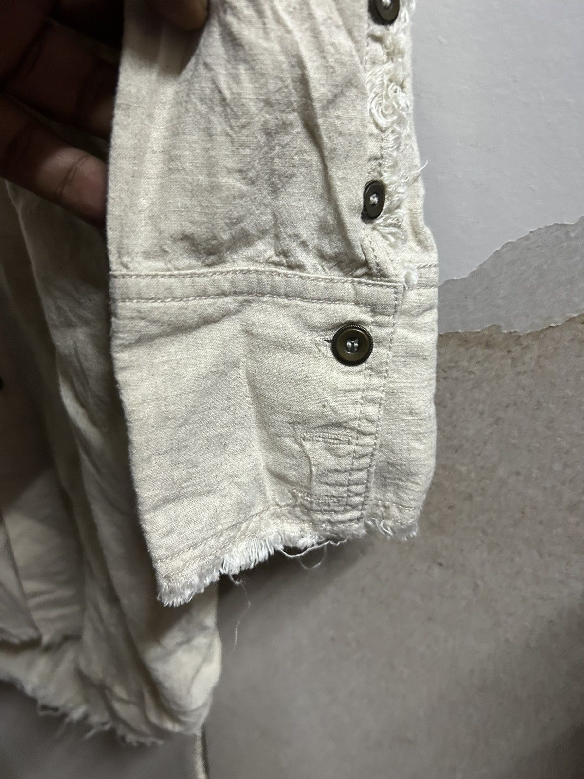 GOA Archival Distressed Linen Blend Tunic Shirt/Duster Size US XXL / EU 58 / 5 - 15 Thumbnail