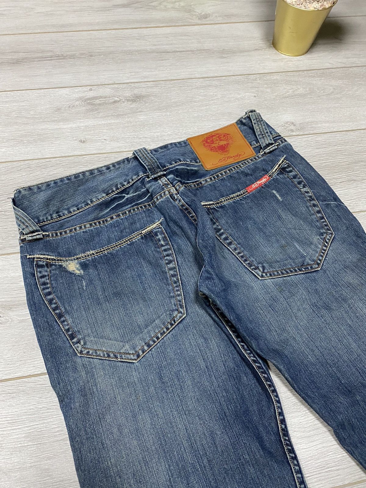 Ed Hardy Ed Hardy 🐯 tiger vintage big embro logo jeans Size US 36 / EU 52 - 6 Thumbnail